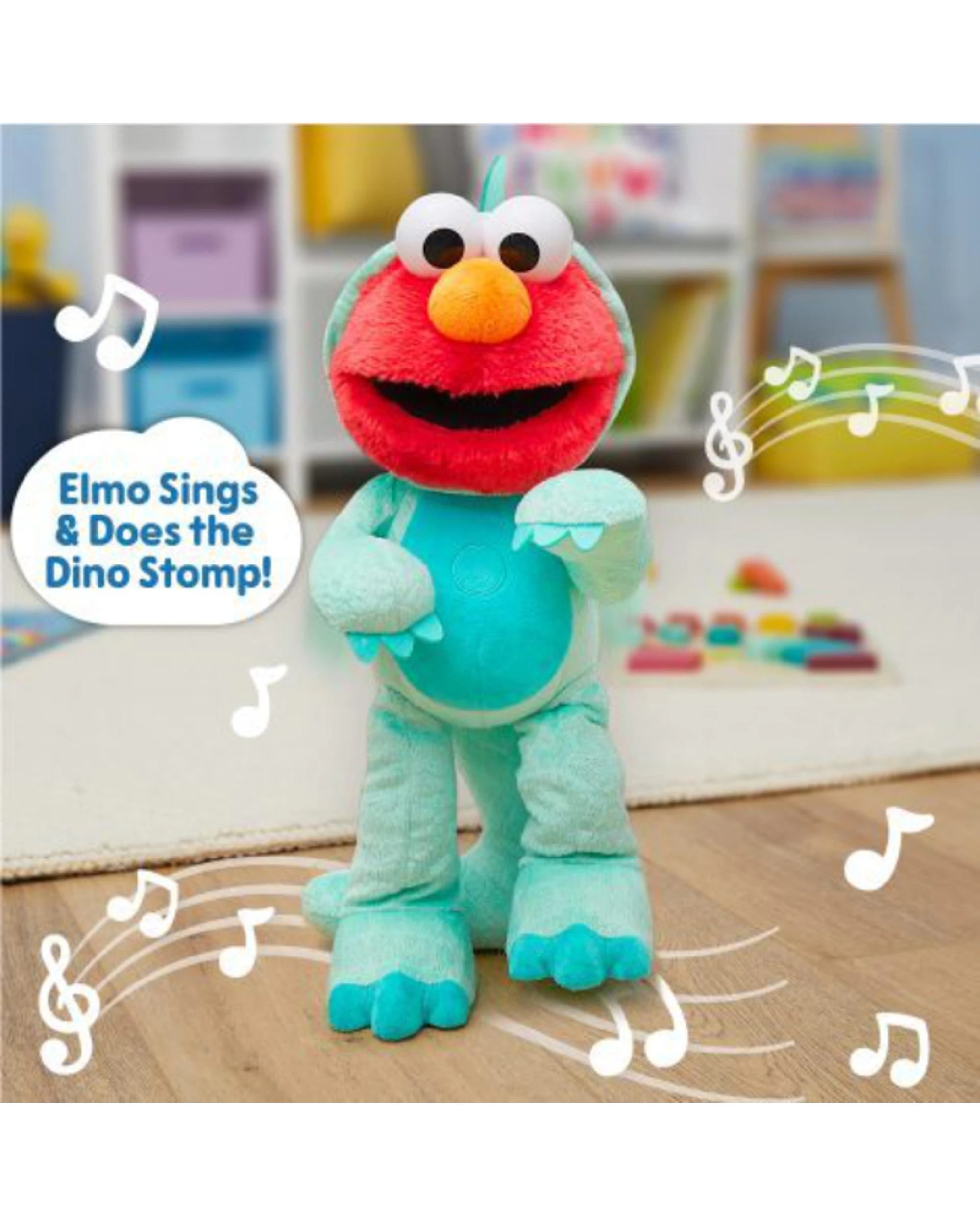 3 Sesame Street Dino Stomp Elmo Animated Plush, 3 of 4