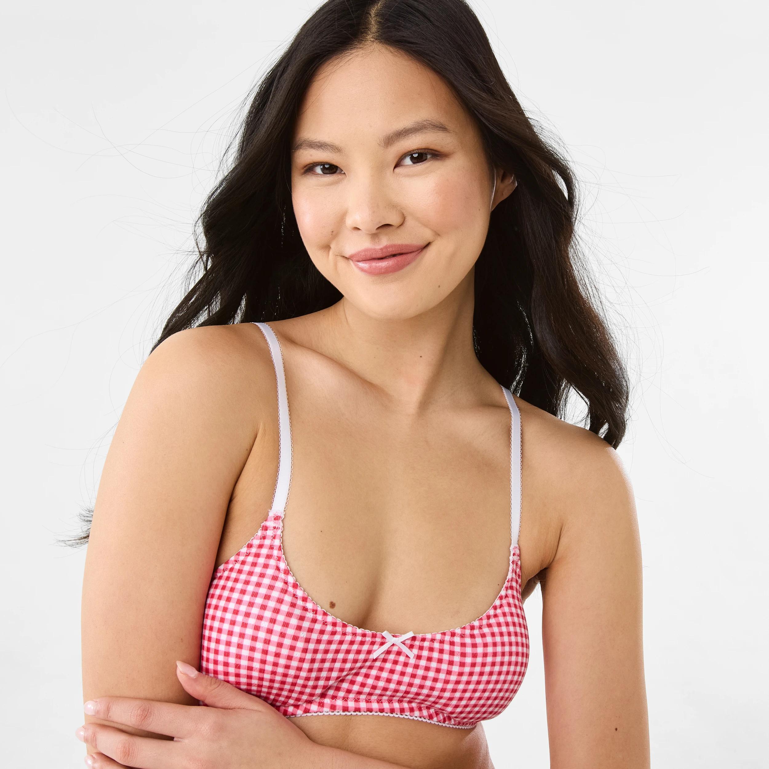 5 Pointelle Scoop Crop MINI CHECK CORDYLINE, 5 of 7