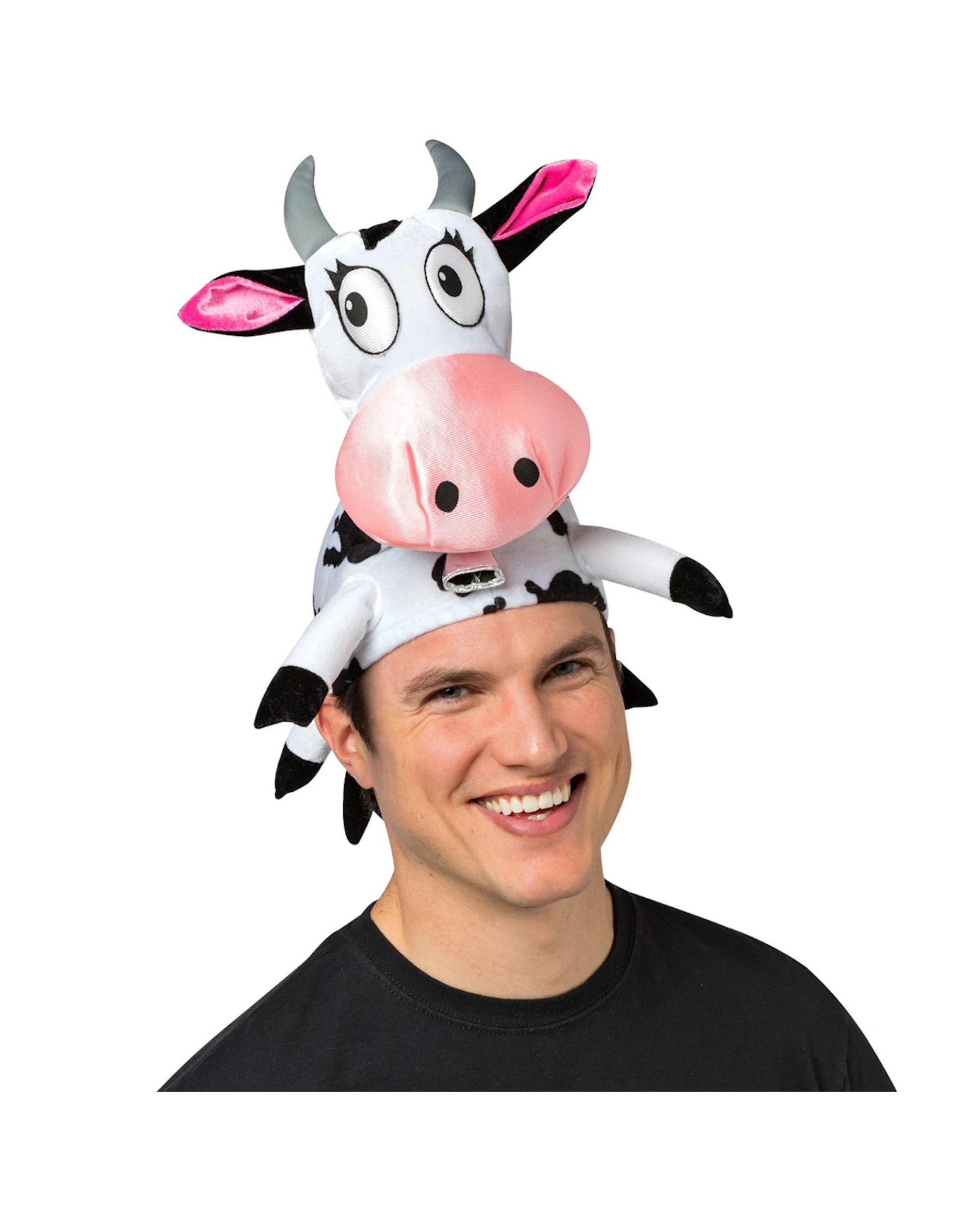 1 Rasta Imposta Plush Adult Cow Hat - One Size - Pattern, 1 of 1