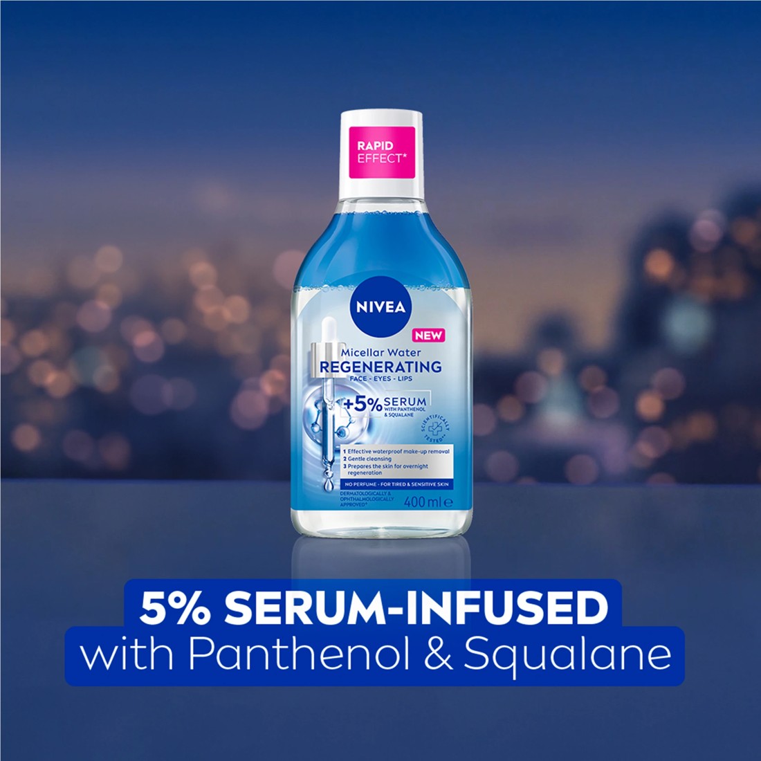 3 Nivea Regenerating Micellar Water 400ml - 5% Serum with Panthenol and Squalane, 3 of 8