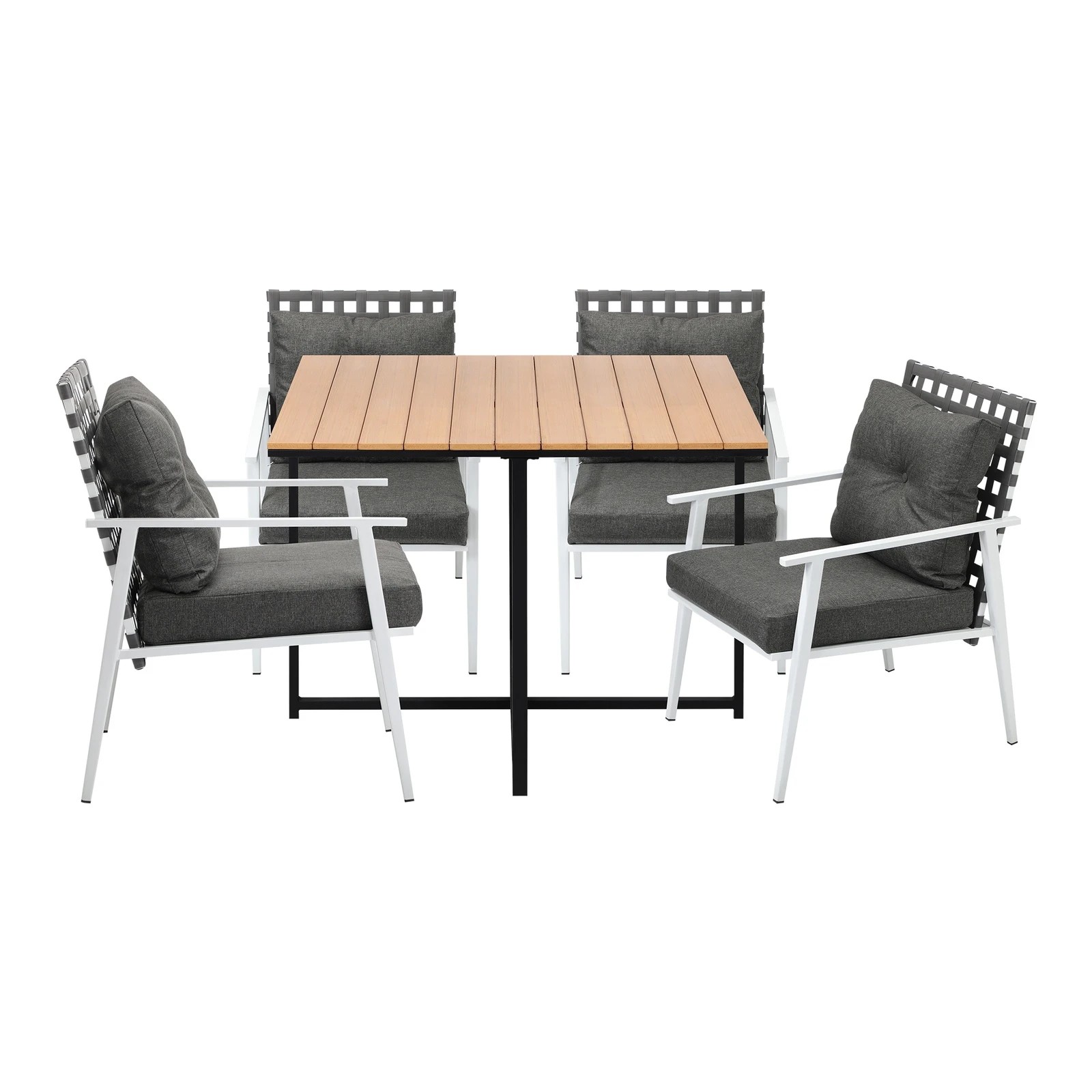 7 Livsip Outdoor Dining Set Patio Furniture Garden Rattan Chairs Setting 5PC - Multi, 7 of 9