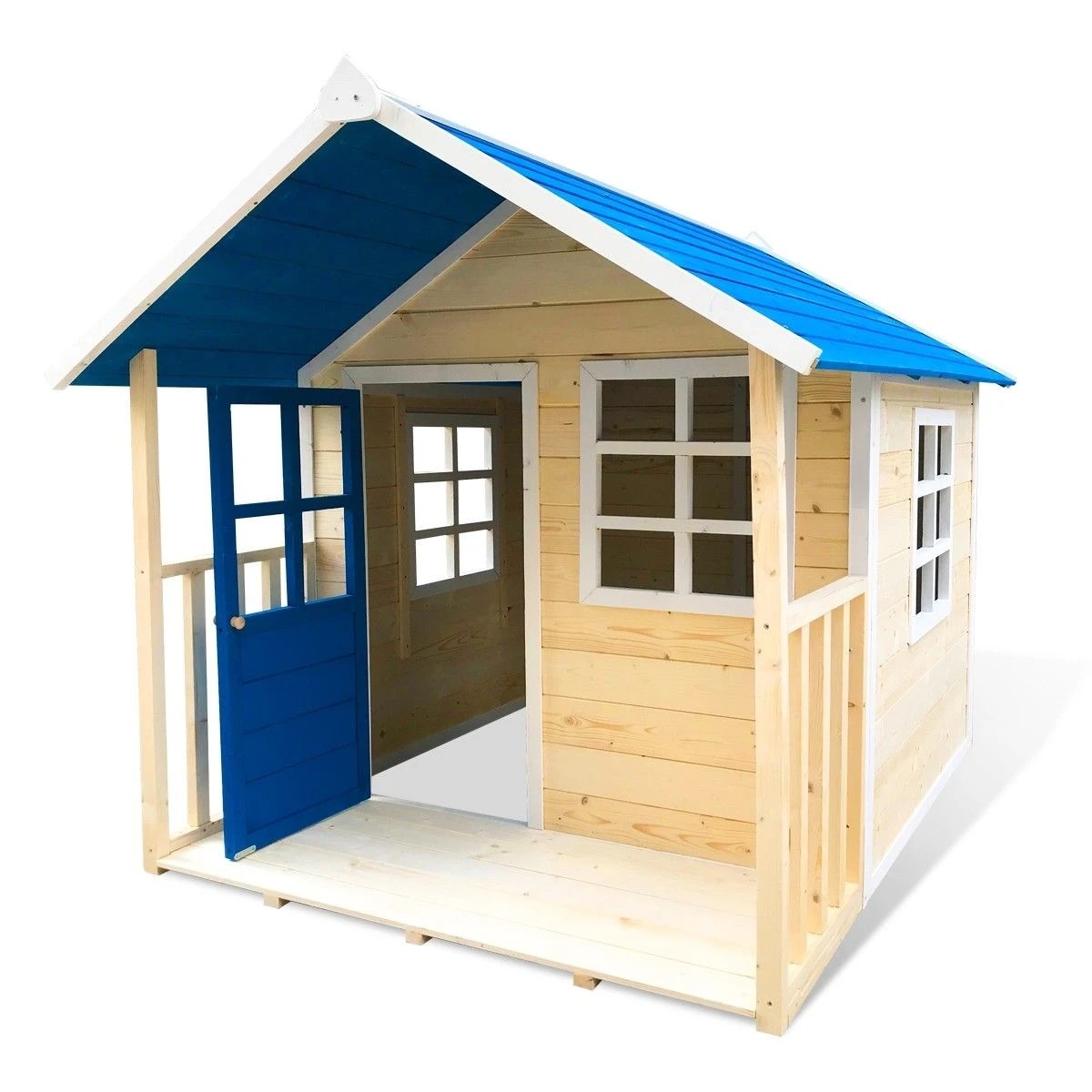 3 AUSWAY Wooden Kids Cubby House Playhouse, 3 of 9