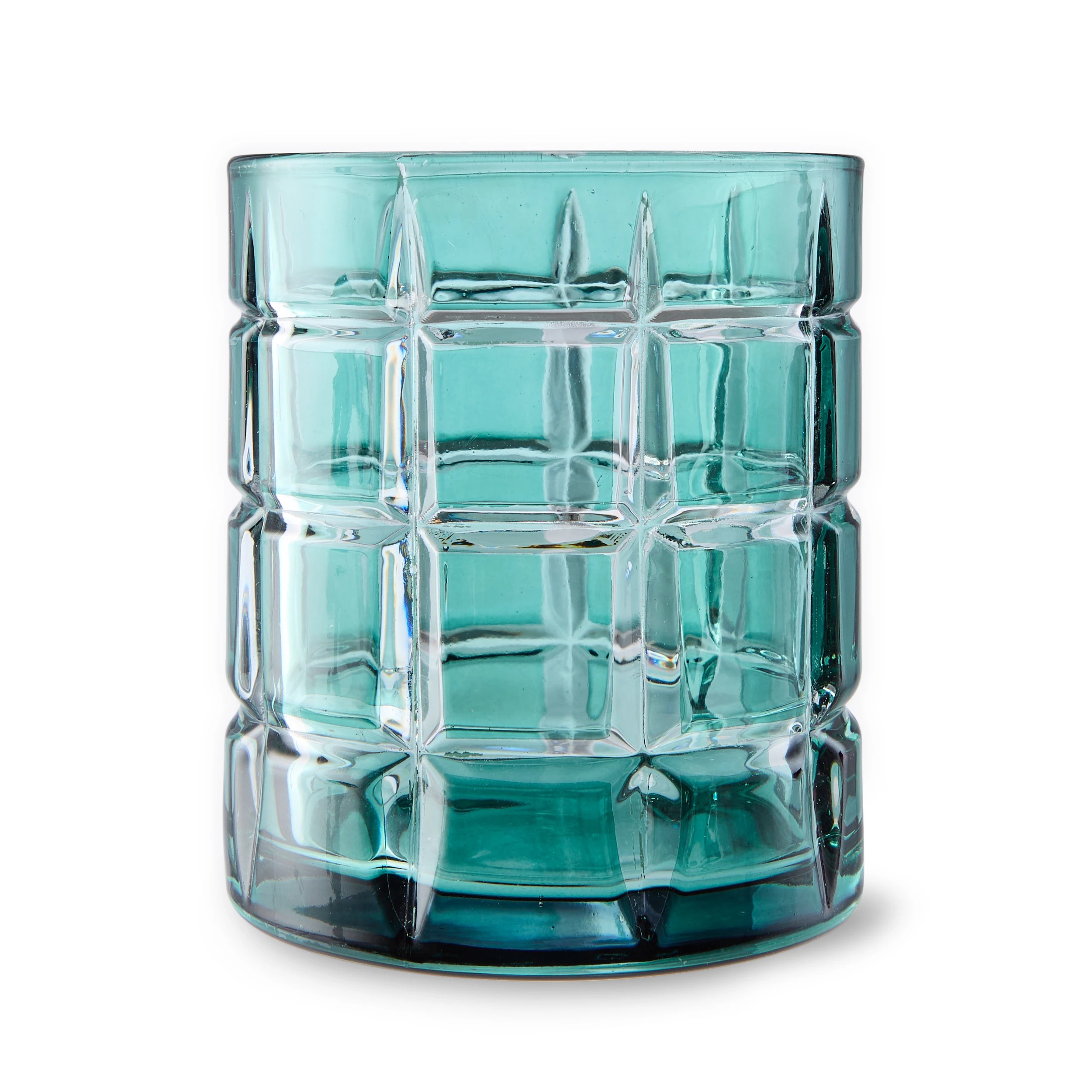 2 6 Green Tartan Tumbler Glasses, 2 of 6