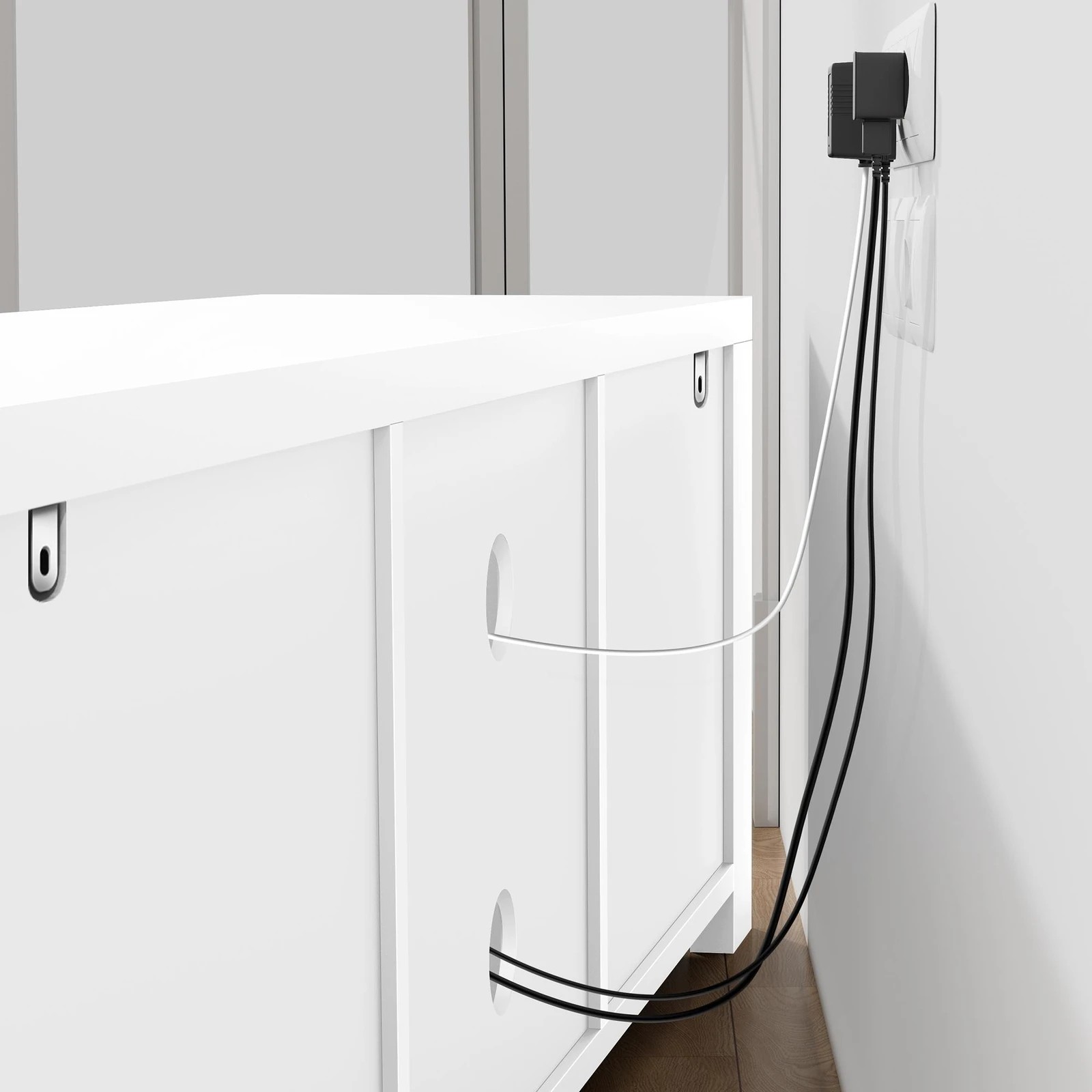 6 Alfordson TV Cabinet Entertainment Unit Stand Storage Shelf 160cm - White, 6 of 10