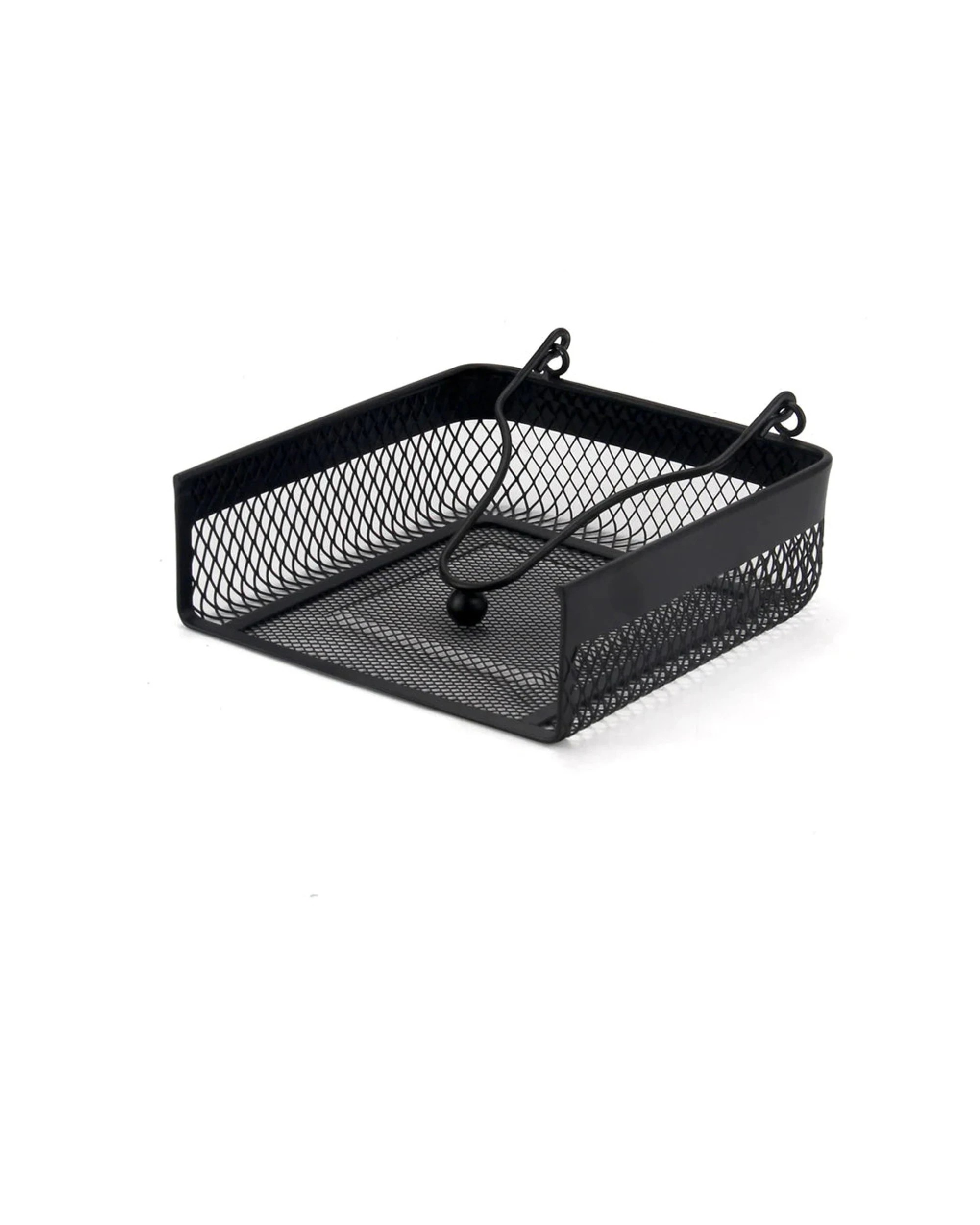1 Classica Mesh Durable Napkin Holder 18.5x16x7.5cm Tabletop Napkin Dispenser - Black, 1 of 3