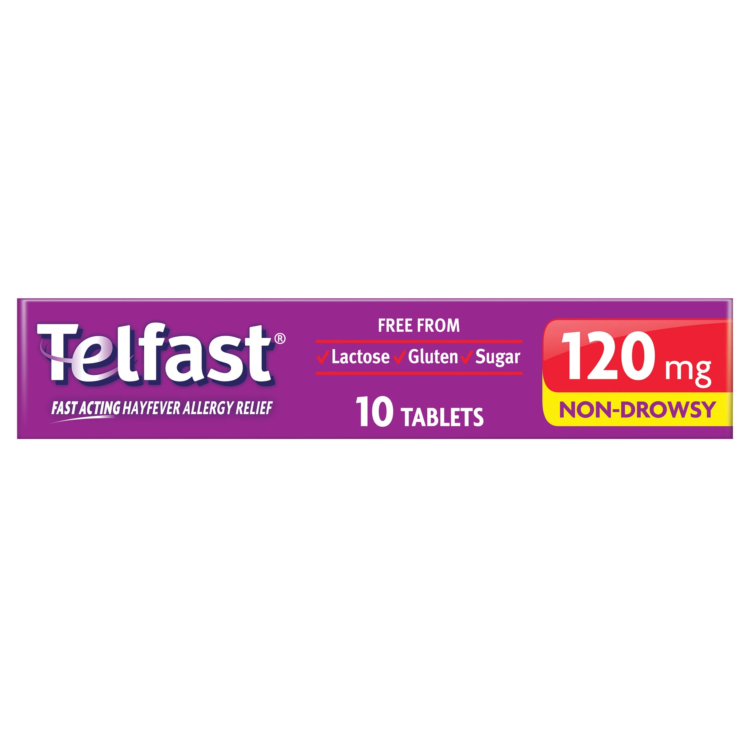 5 10 Pack Telfast Fexofenadine Hydrochloride 120mg Tablets, 5 of 10