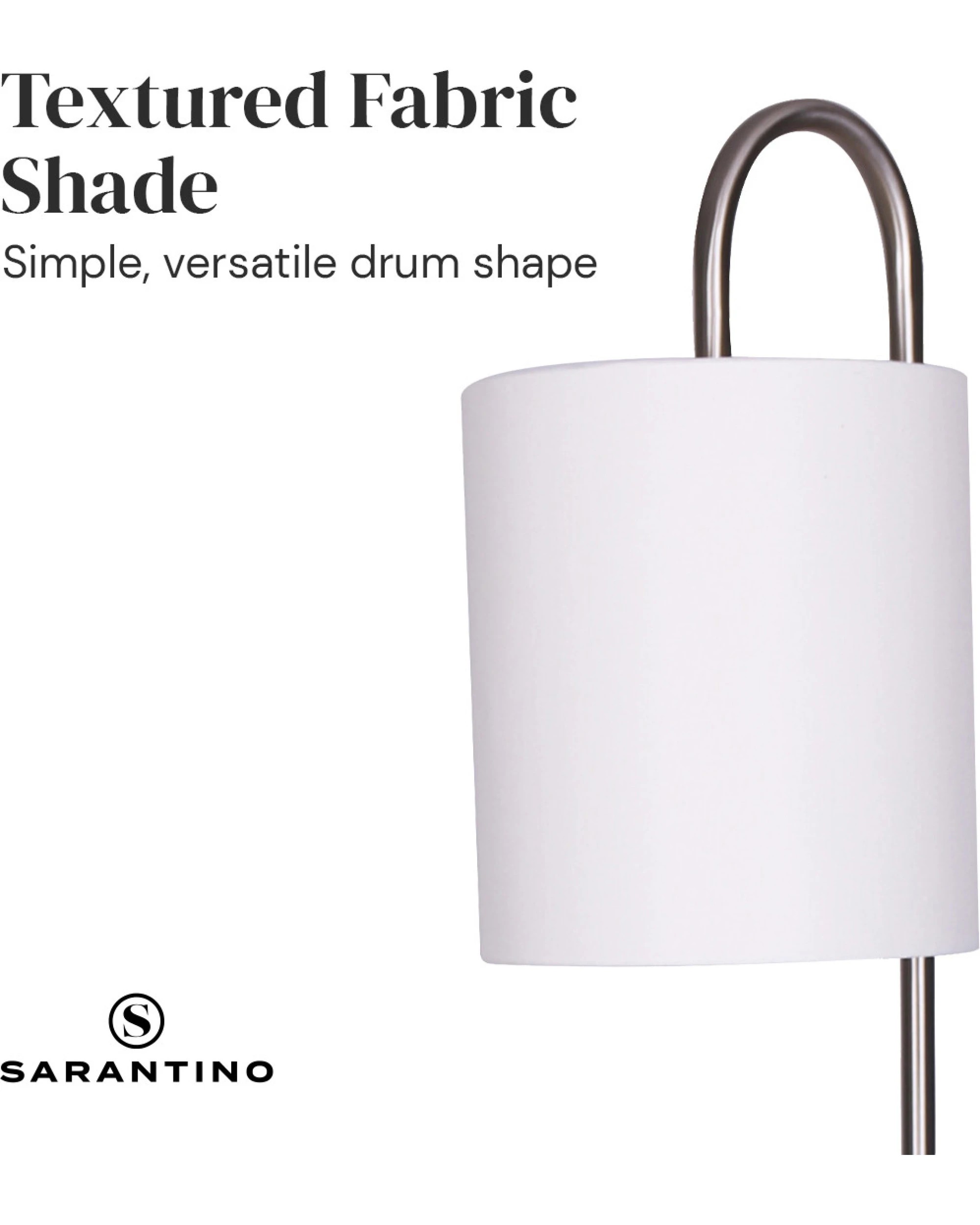 4 Sarantino Metal Floor Lamp with Glass Shelves, 4 of 8