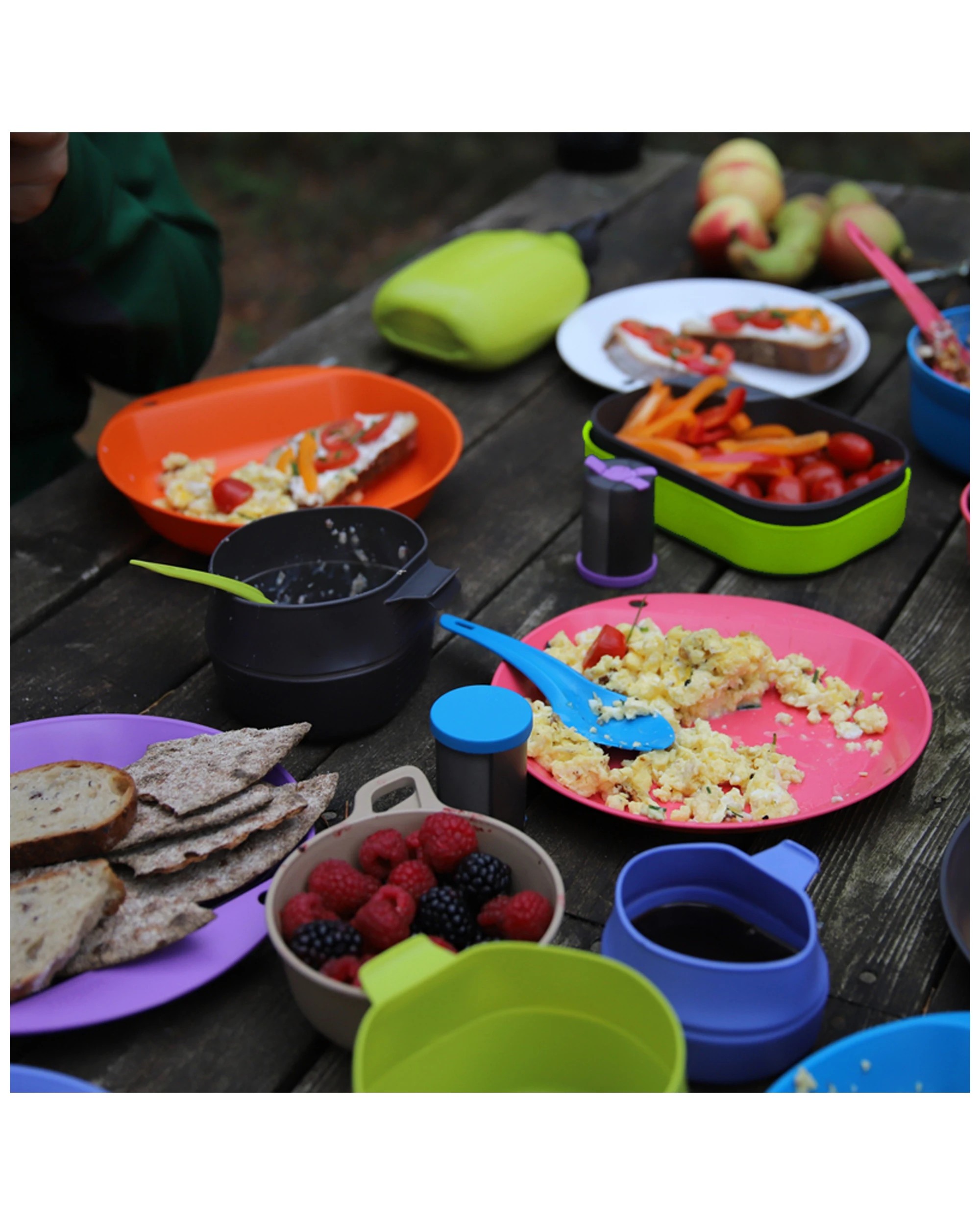 2 Wildo Pathfinder Kit Camping Utensils Set Lightweight 3 Piece Plate Cup Spork - Multi, 2 of 4