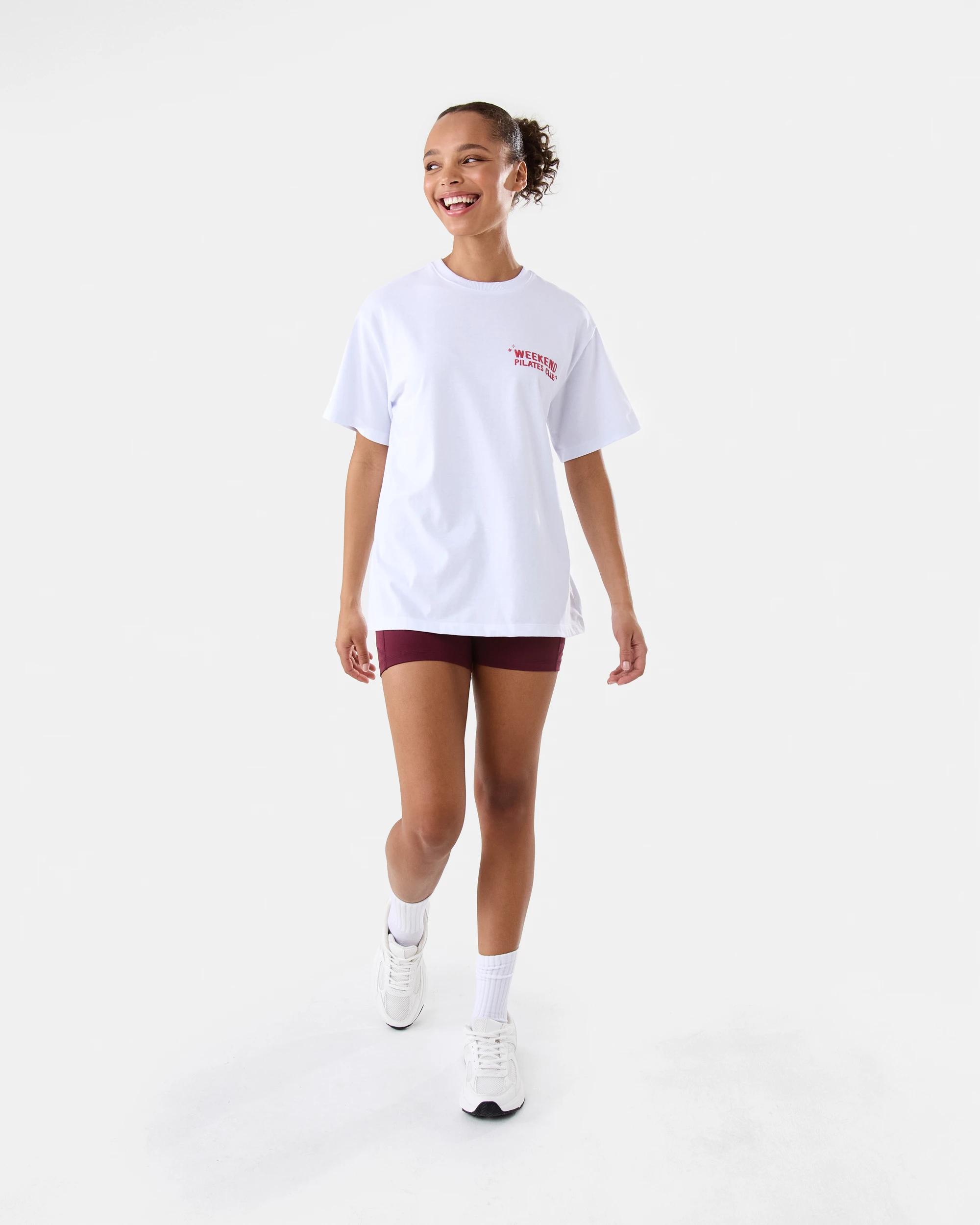 2 Active Womens Oversized Gym T-shirt White, 2 of 7