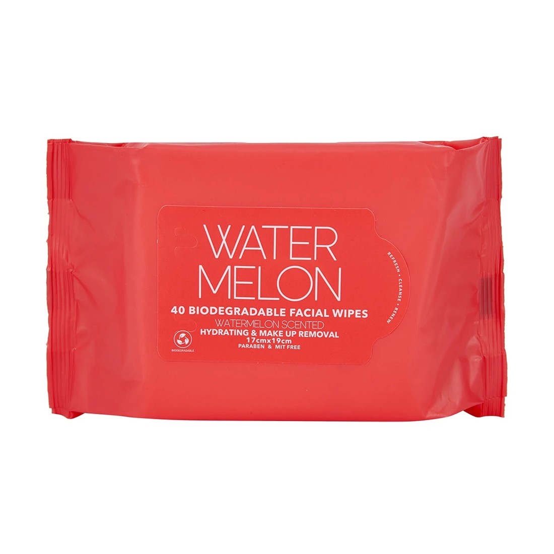1 40 Pack Hydrating & Makeup Removal Facial Wipes - Watermelon, 1 of 4