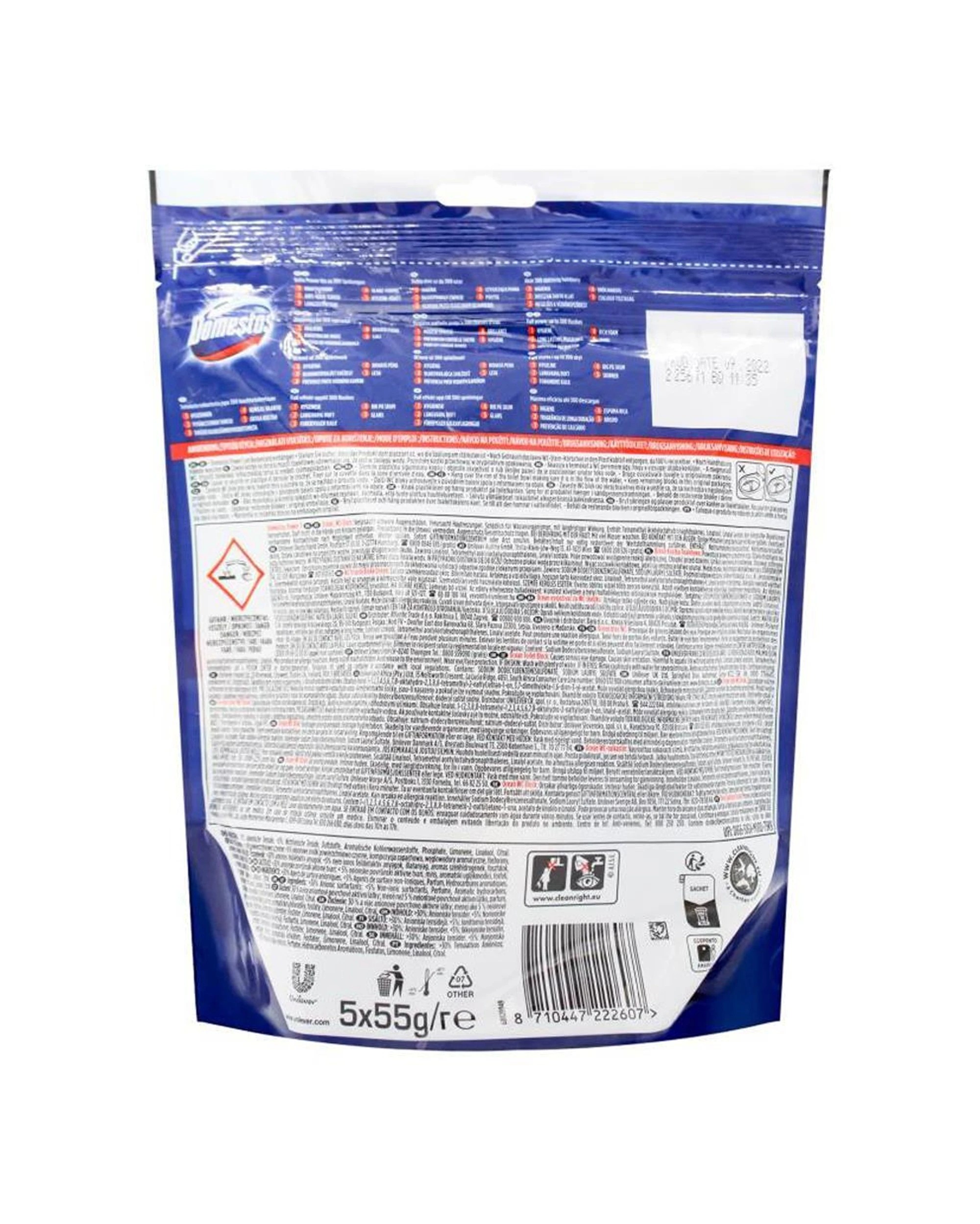 3 6 x 30pc Domestos Toilet Cage Power 5 Bathroom Bowl Cleaner 55g - Multi, 3 of 3