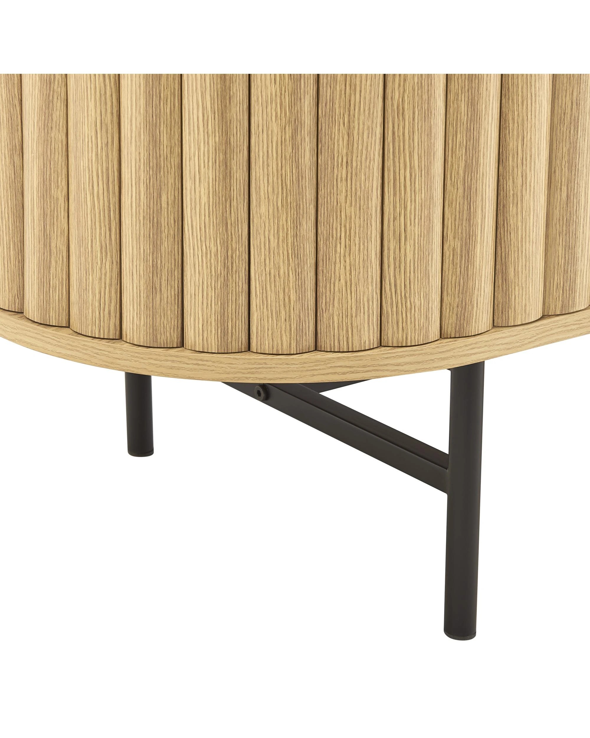 7 Kodu Buffet Sideboard Cabinet 3 Doors Oak - Natural, 7 of 7