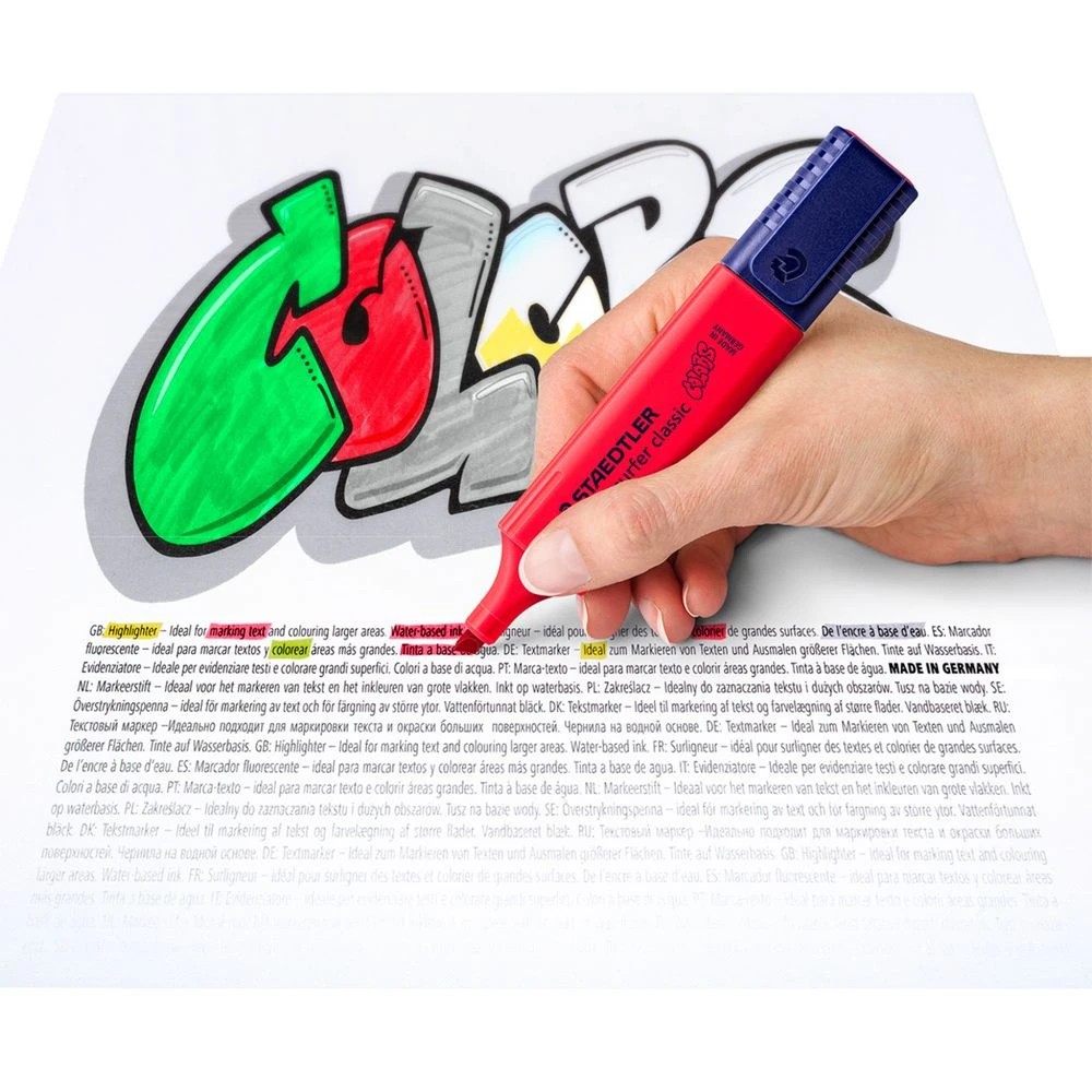 6 Staedtler Textsurfer Highlighter True Red, 6 of 8