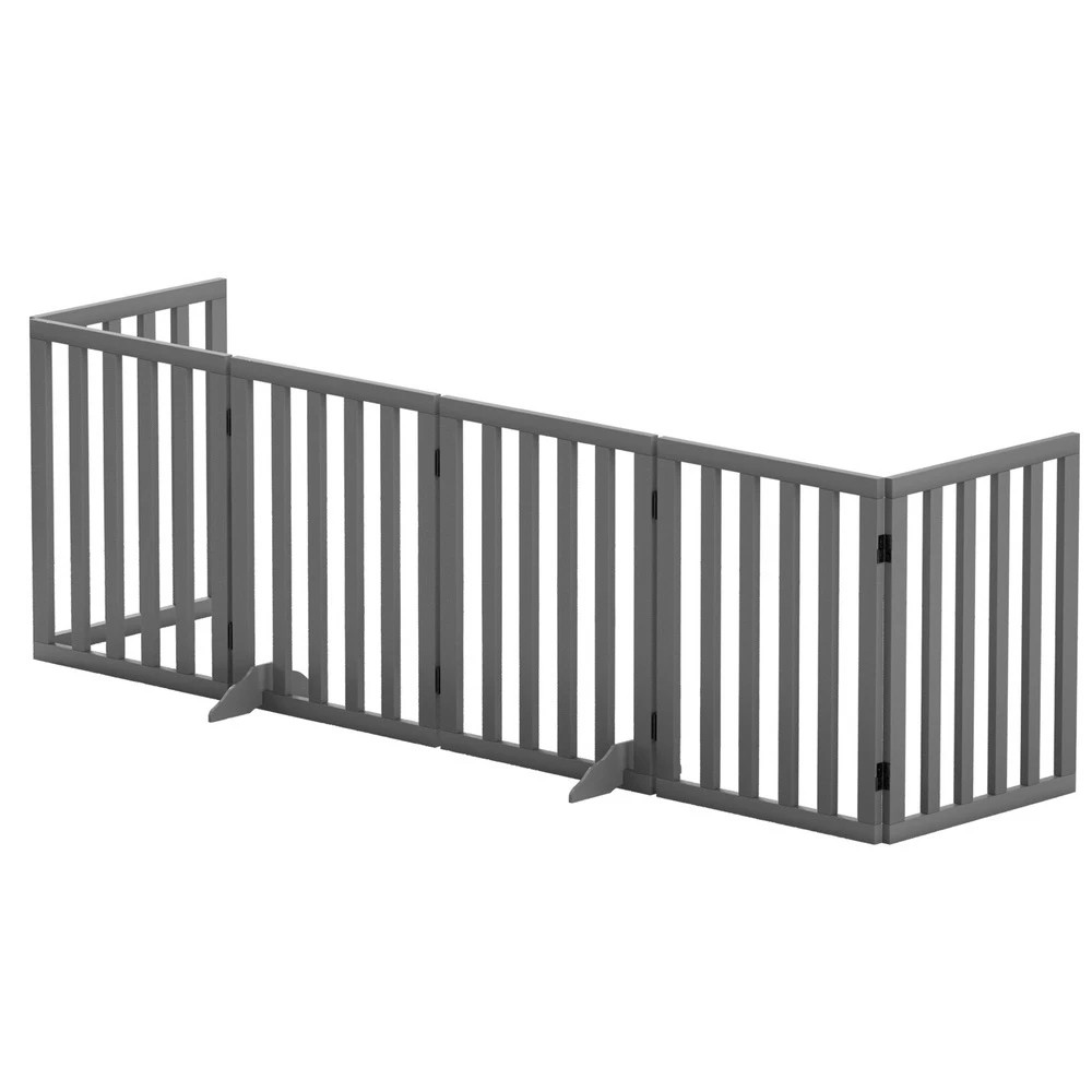 1 i.Pet Dog Gate Playpen Enclosure 6 Panel Pet Door Fence en Play Pen Stair - Grey, 1 of 5