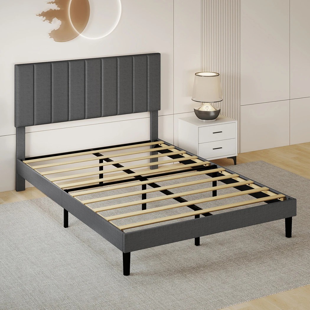 7 Levede Queen Size Bed Frame Upholstered, 7 of 8