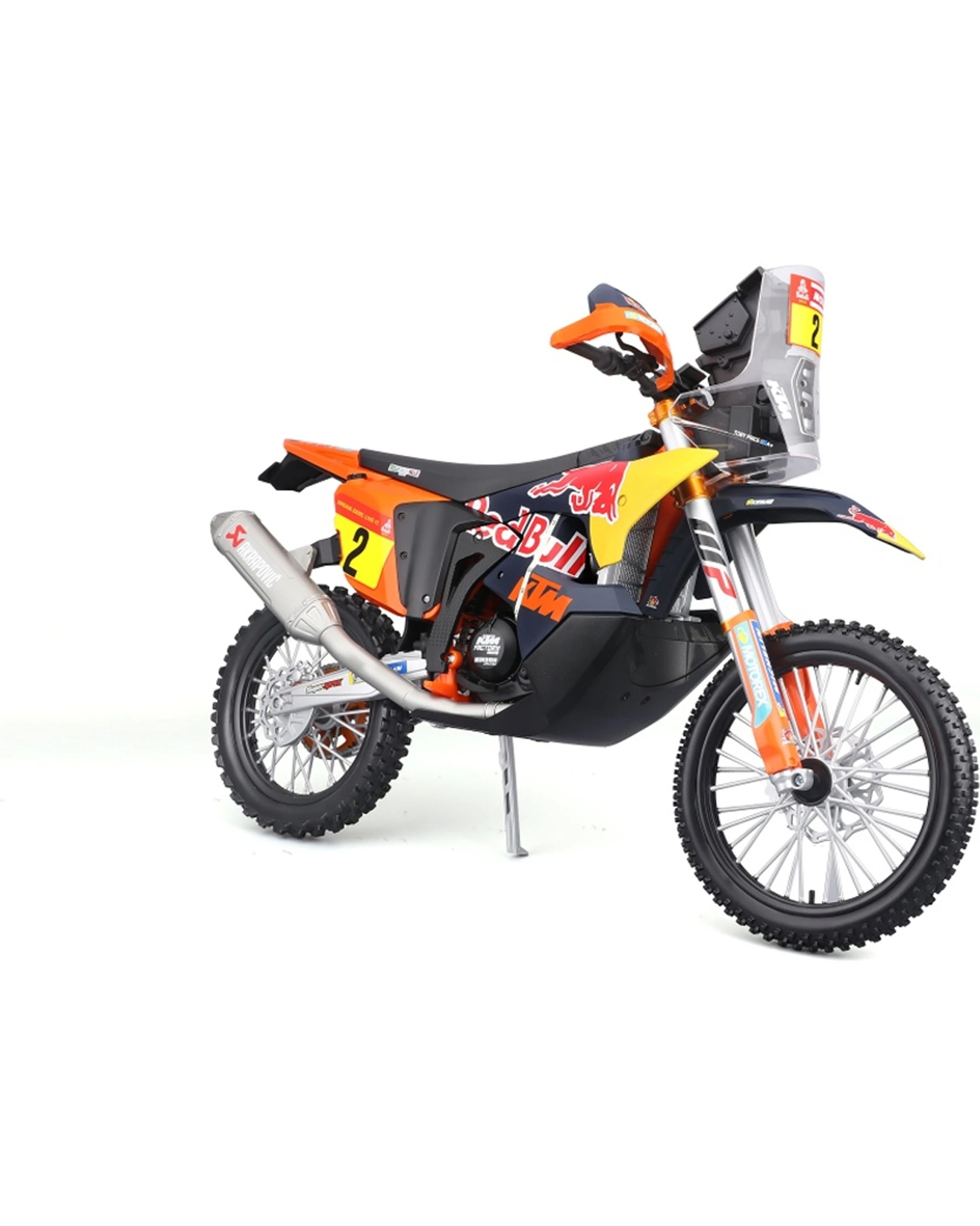 4 Maisto Bull KTM 450 Rally Dakar Model Toby Price 2024 Edition Replica Toy Bike - Red, 4 of 6