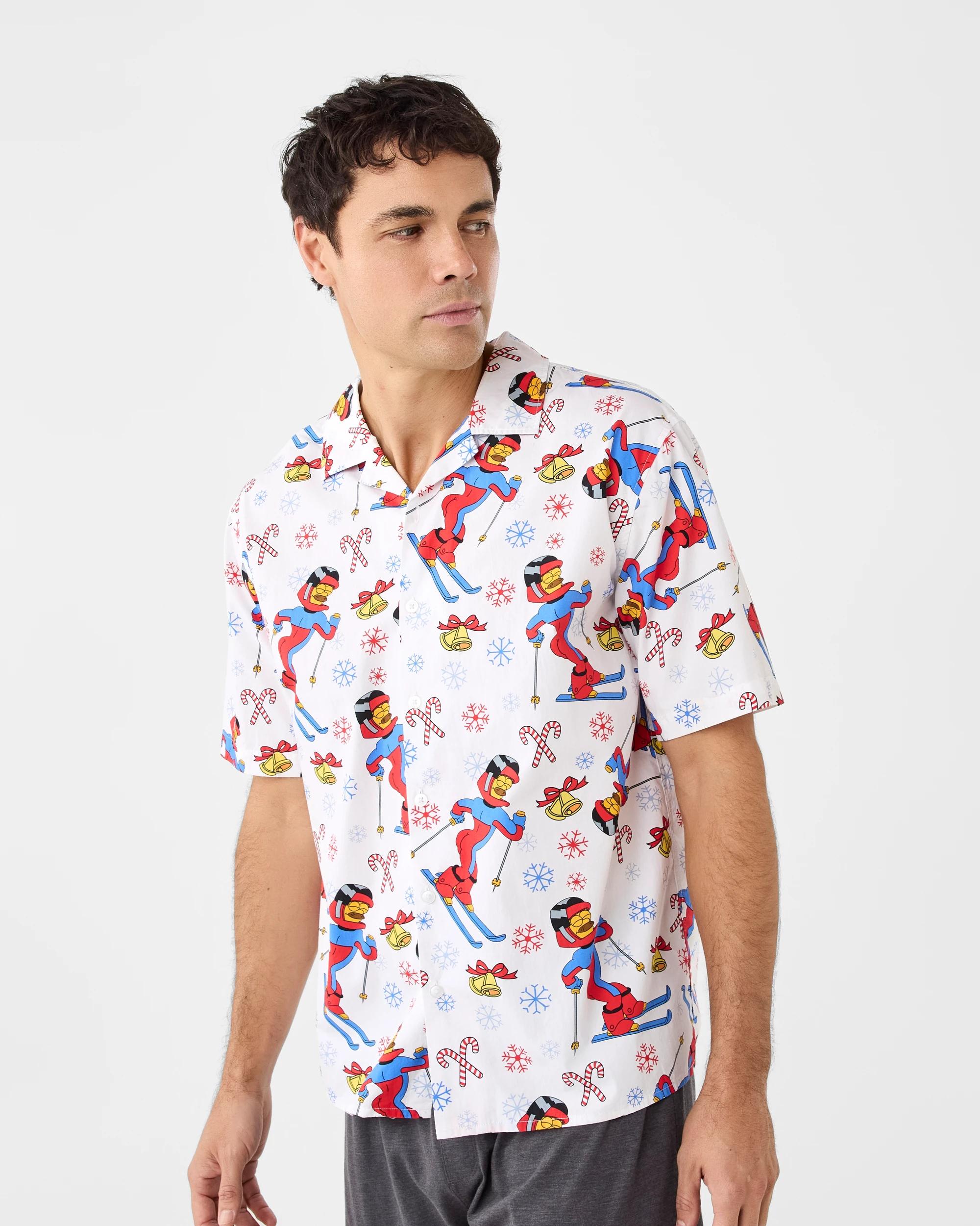 2 Short Sleeve Christmas Print Shirt Wht Plow, 2 of 6