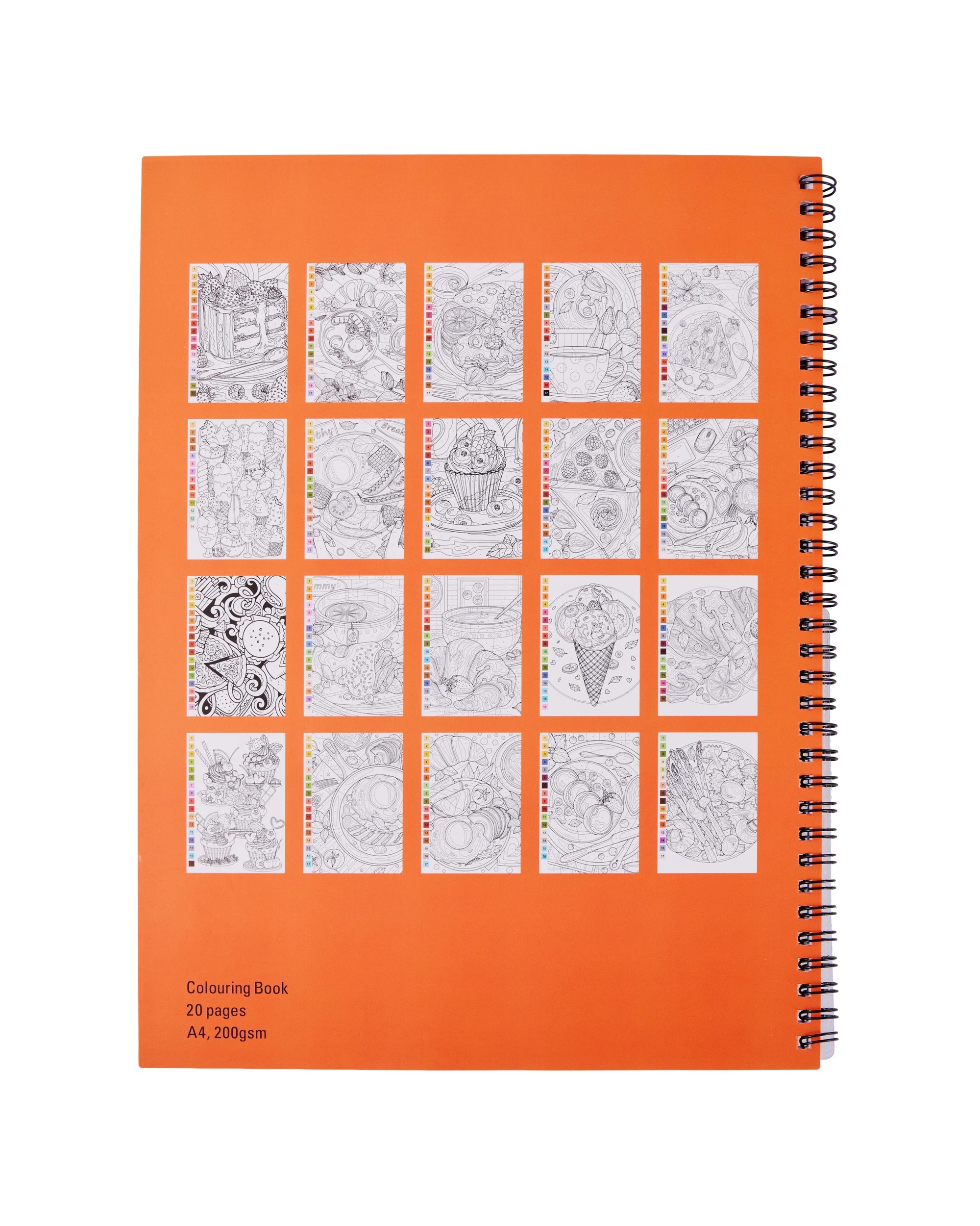 5 Colour By Number Set - Food, 5 of 6