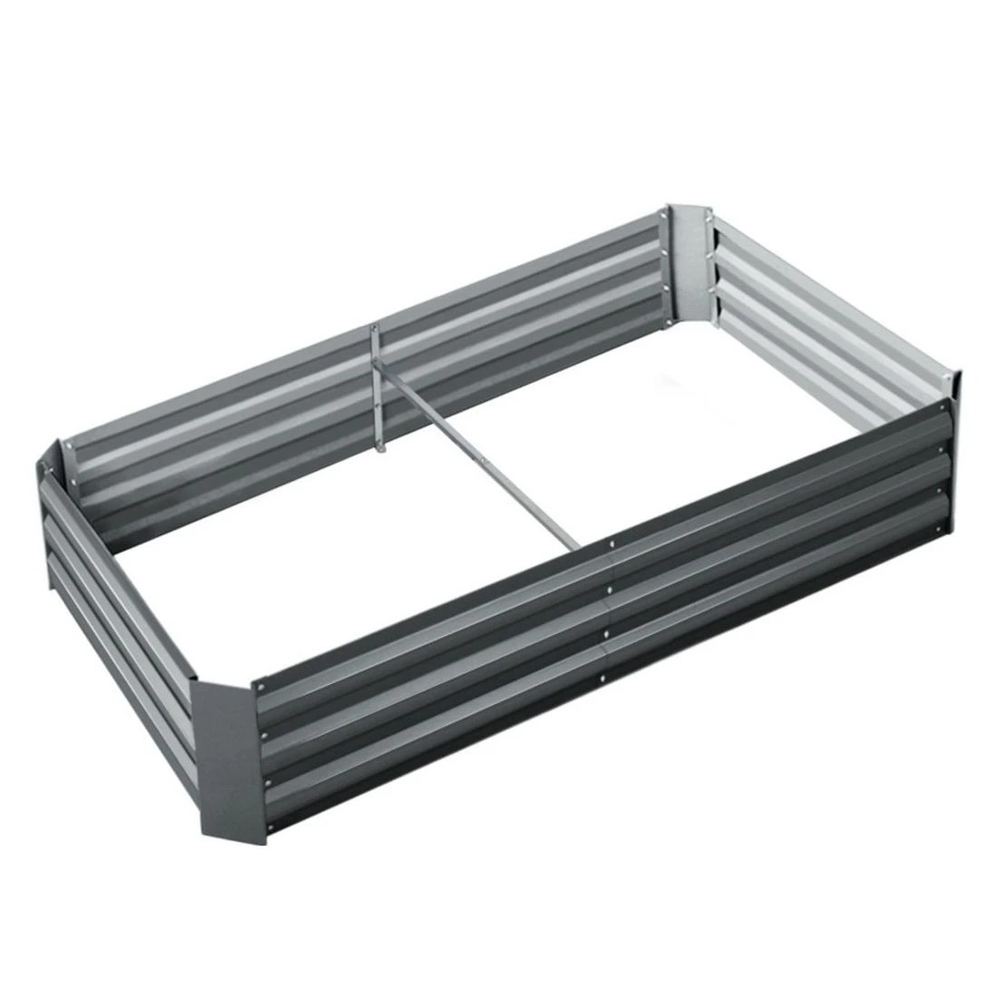 3 Green Fingers 2x Garden Bed 150x90cm Planter Box Raised Container Galvanised Herb - Grey, 3 of 7