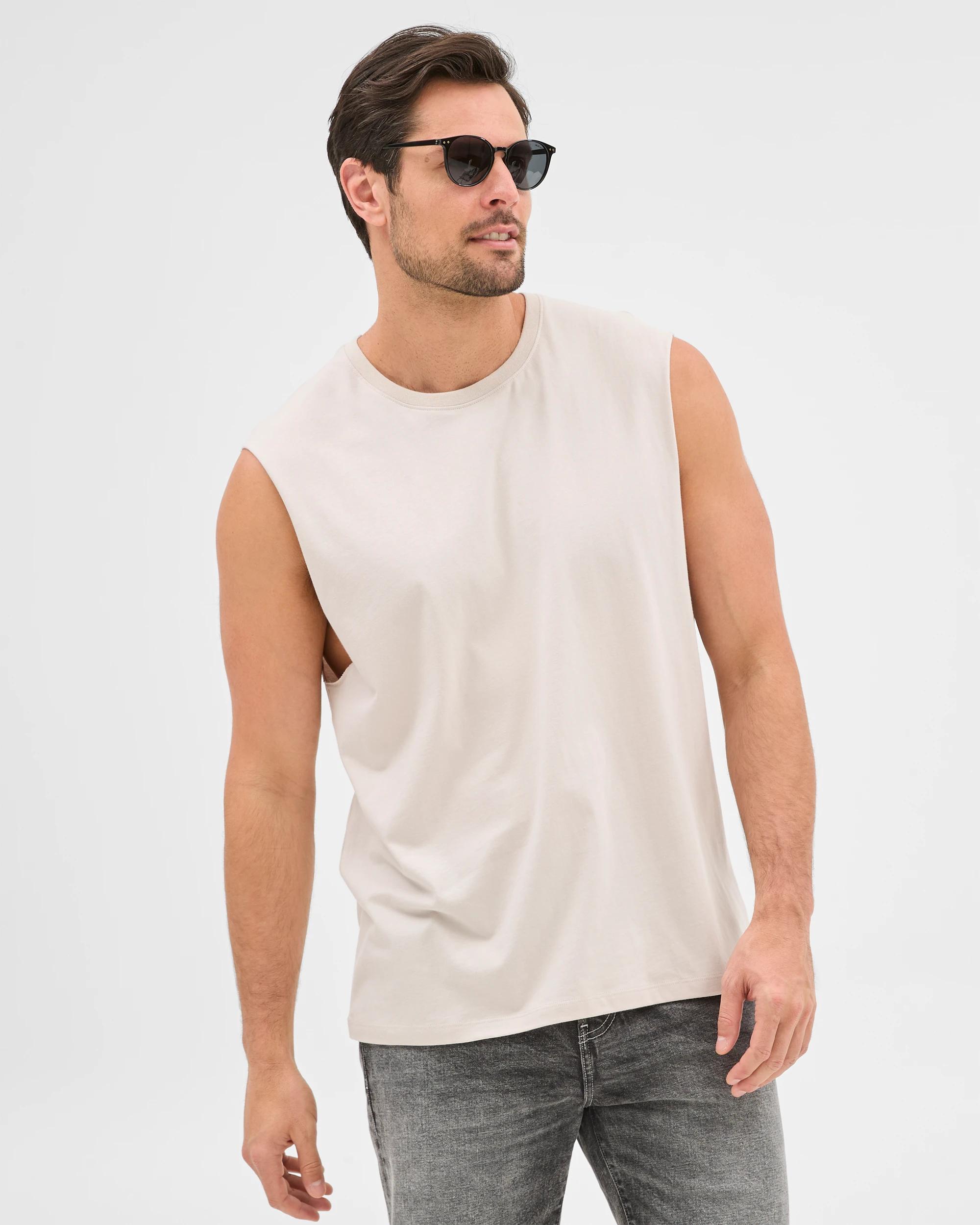 1 Target Australian Cotton Plain Tank Top LIGHT GREY, 1 of 5