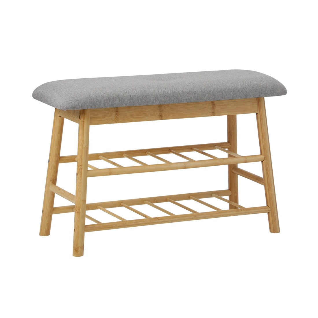 7 Oikiture Shoe Storage Bench Bamboo Shoes Rack Cabinet Shelf Organiser Stool 70cm
 - Natural, 7 of 10