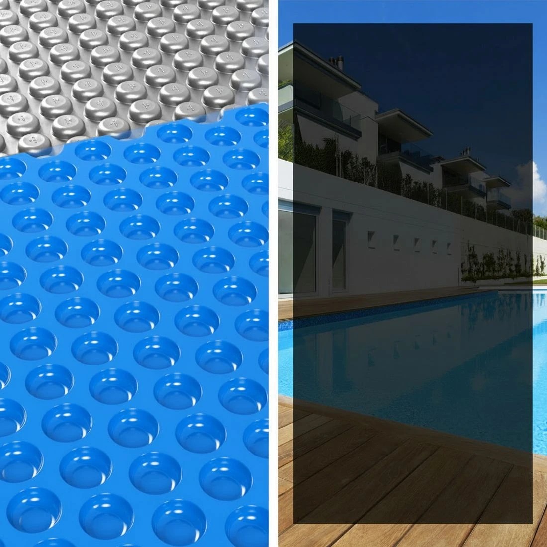 6 Aqua Buddy Pool Cover 600 Micron Solar Heat Blanket LDPE 8x4.2m w/ 5.55m Roller - Multi, 6 of 6