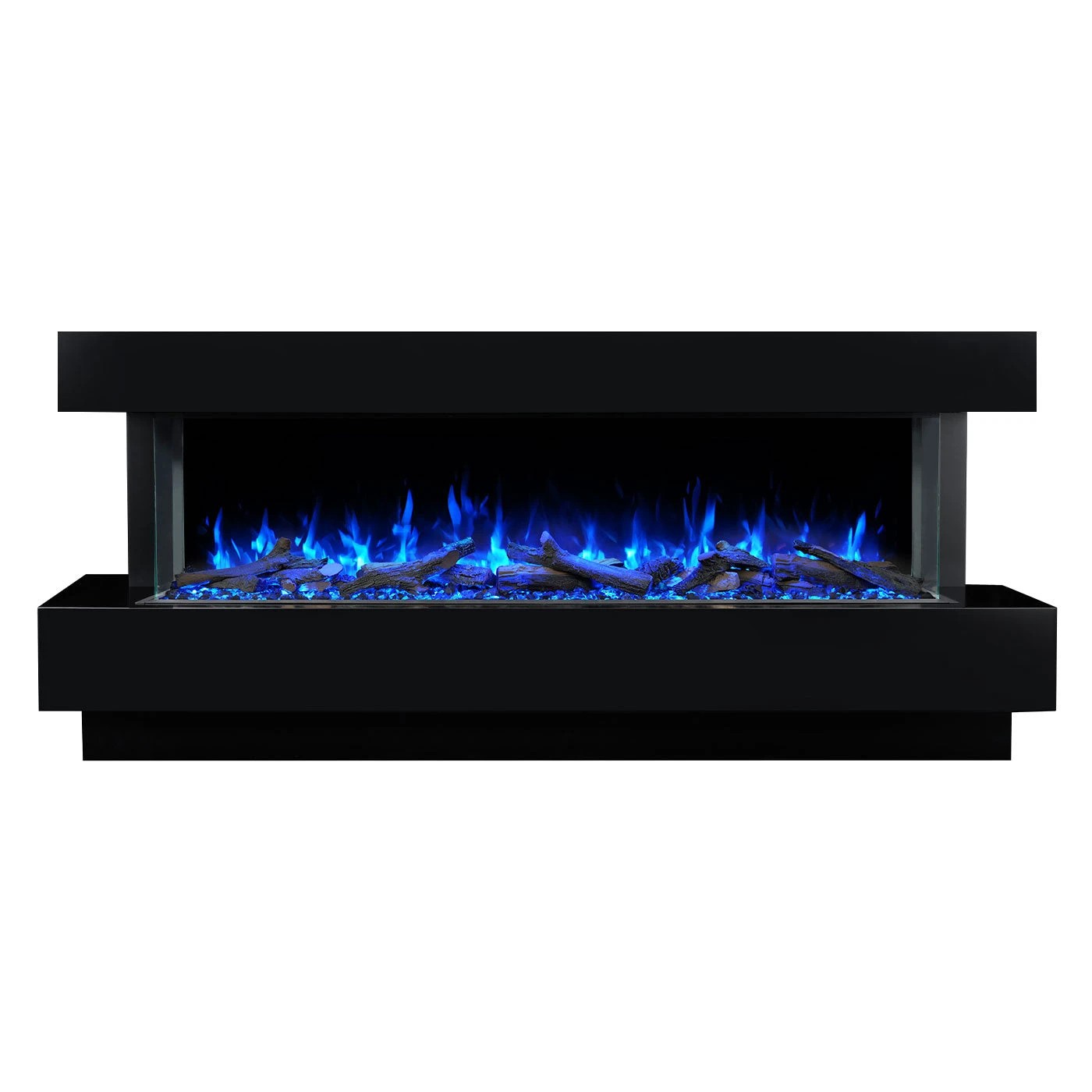 2 Moda Living Devon 3-Sided Extra Deep Electric Fireplace Black Frame Suite - Black, 2 of 6