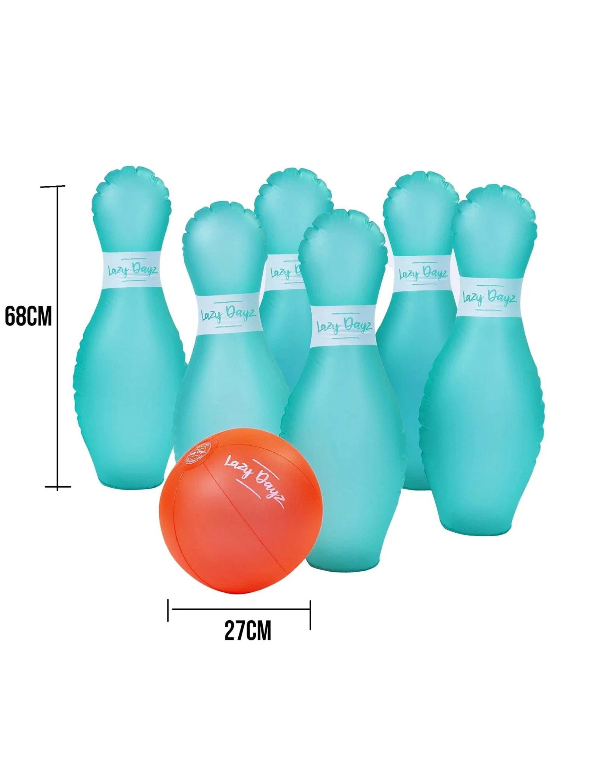 3 BR Home Inflatable Bowling Set for Outdoor Family Games, 7 Pieces, 3 of 4