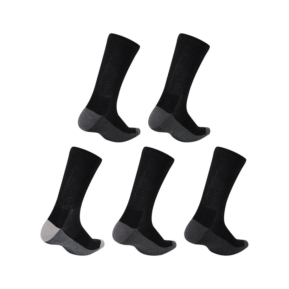 2 5 Pack Super Tough Crew Socks Black Char, 2 of 3