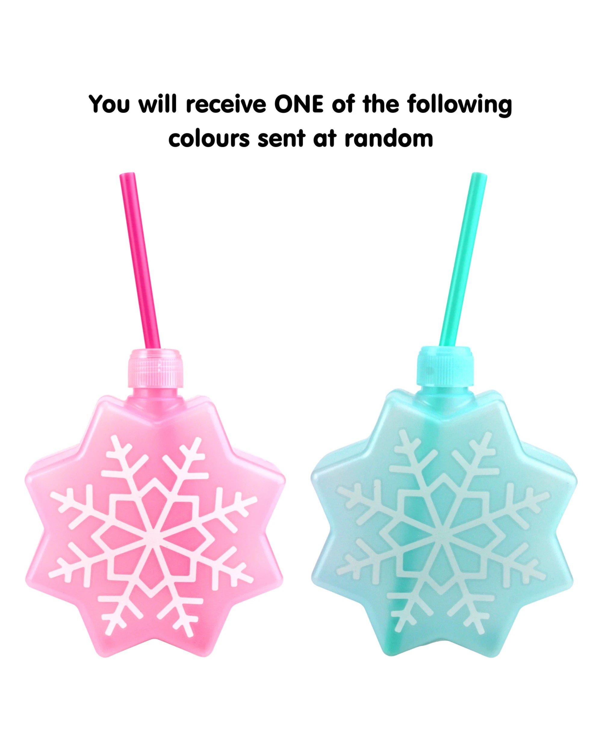 2 Party Maker Pastel Snowflake Novelty Cup With Straw - Assorted, 2 of 3