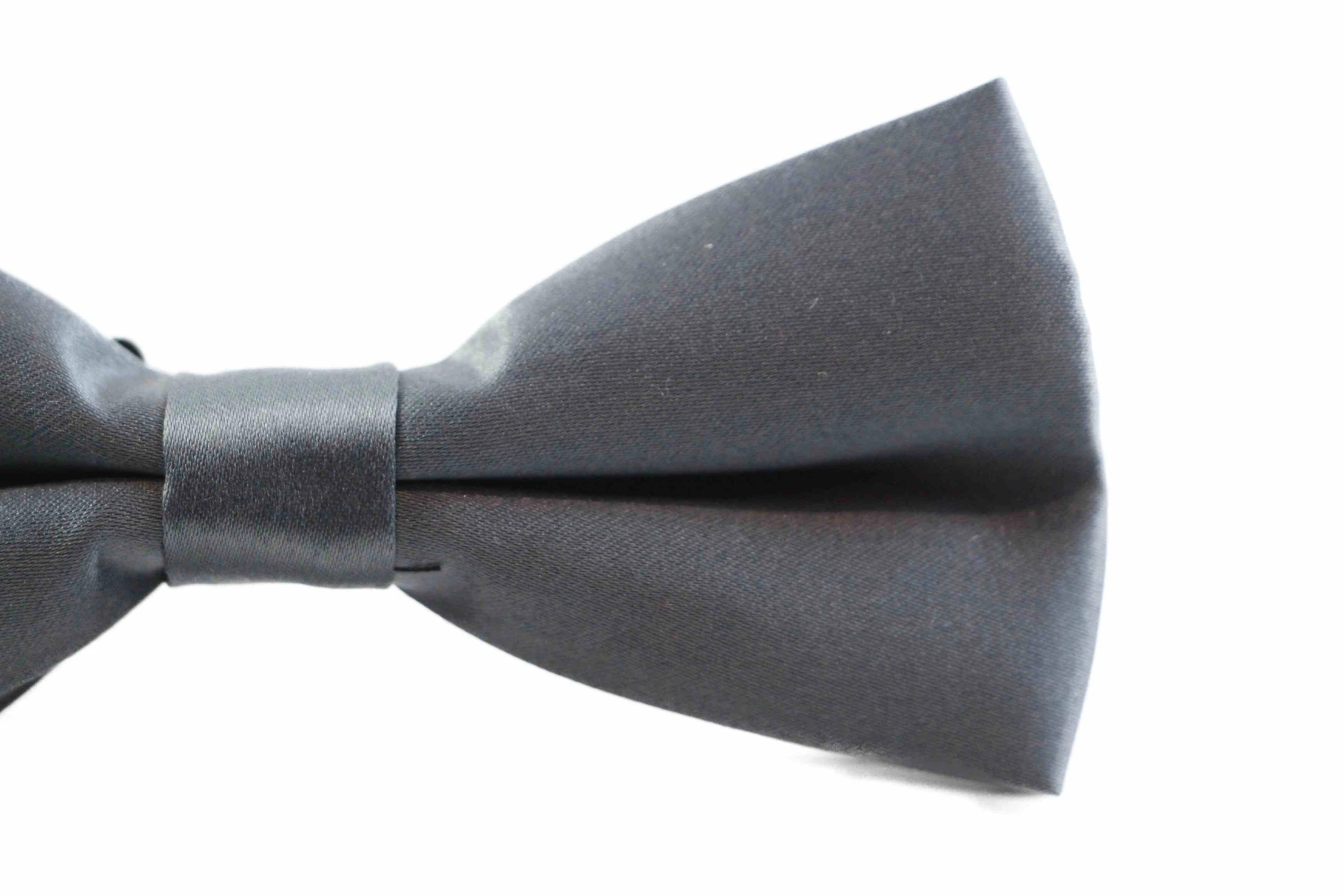3 Zasel Mens Matt Solid Plain Gunmetal Colour Bow Tie - Silver, 3 of 5