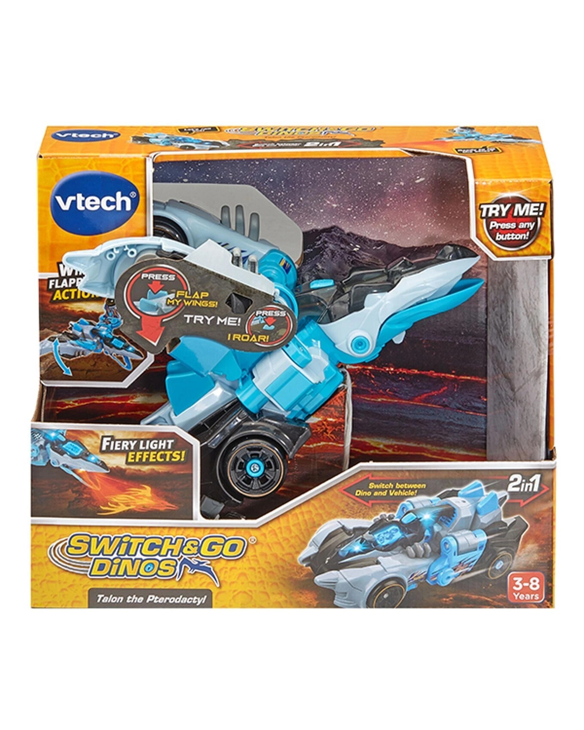 1 VTech Switch and Go Dinos Talon the Pterodactyl, 1 of 4
