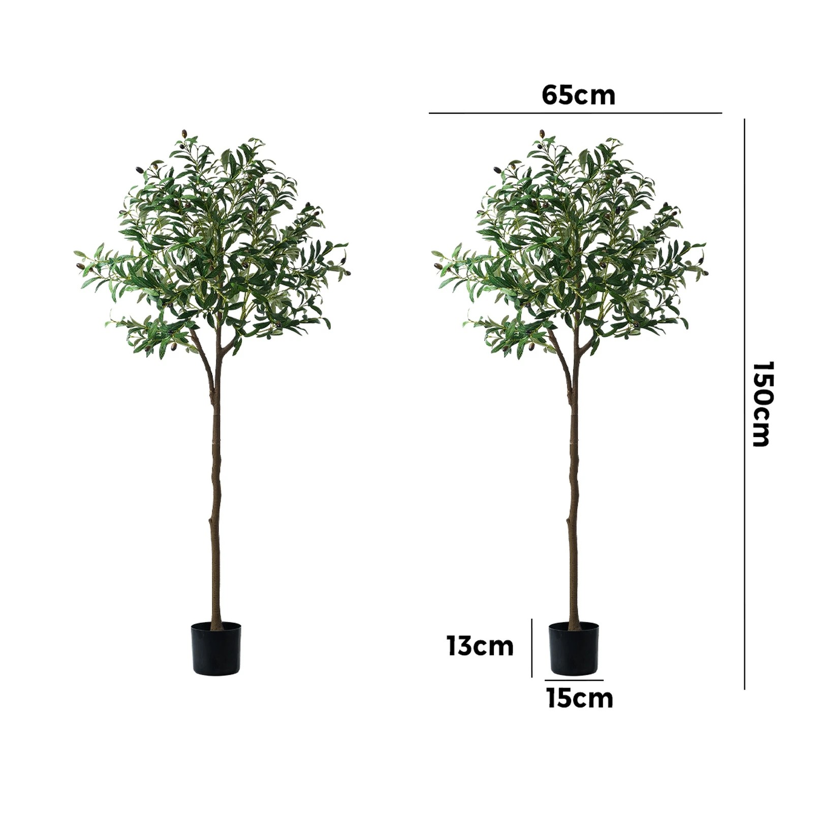 2 Livsip 2 Pack Artificial Olive Tree 150cm Faux Potted Plants - Green, 2 of 10