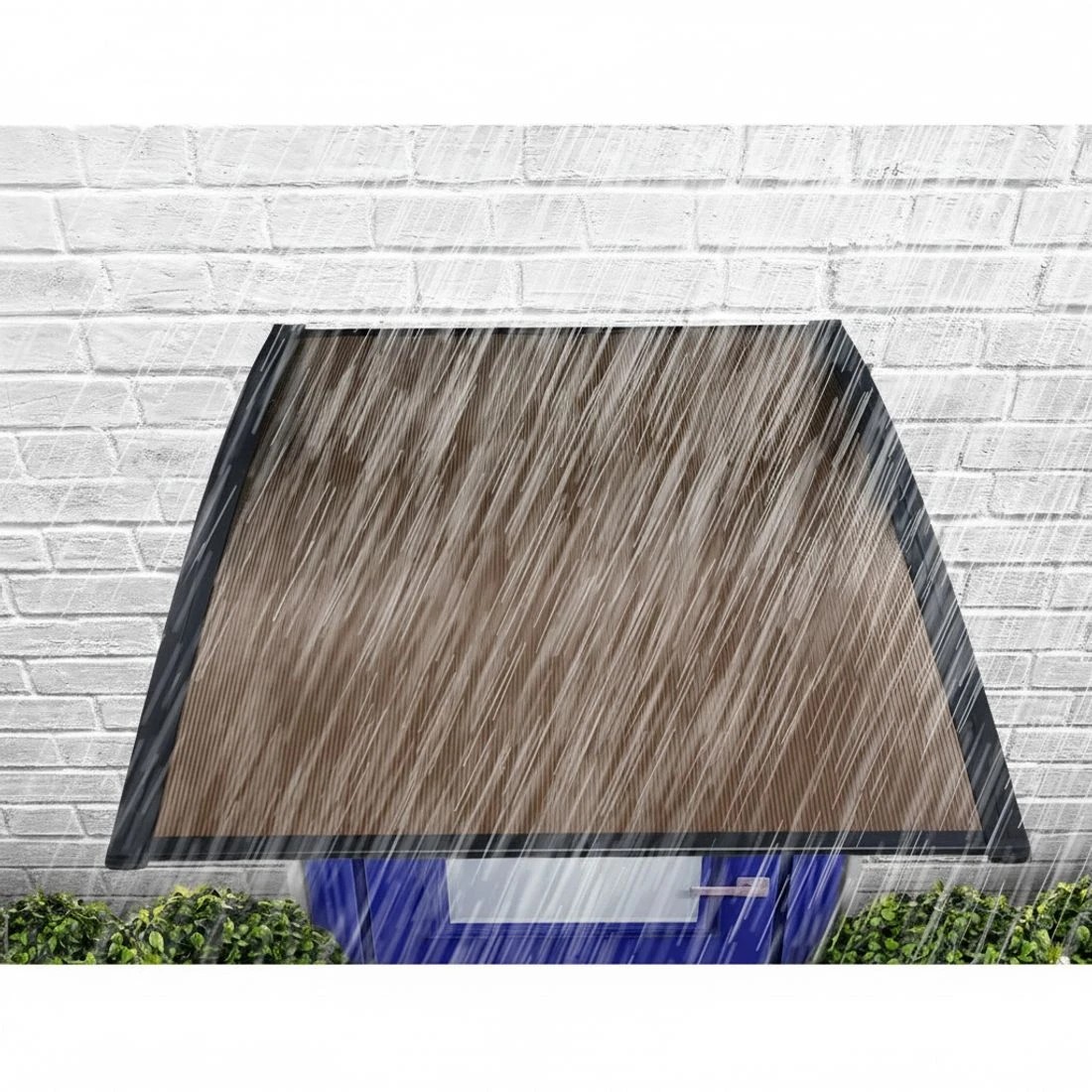 5 Instahut Window Door Awning Canopy 1.5mx4m  Sheet  Plastic Frame - Brown, 5 of 6