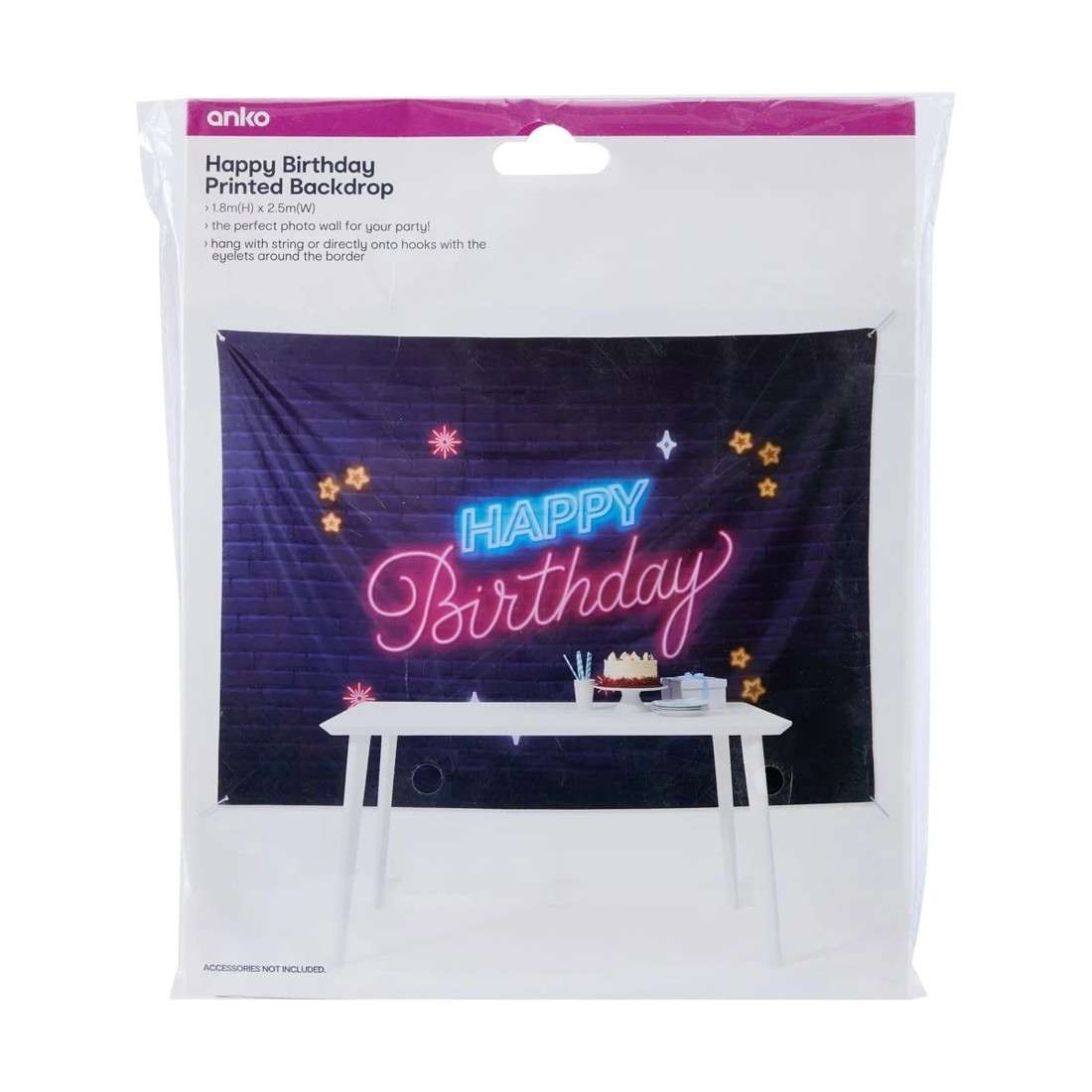 7 Happy Birthday Printed Backdrop, 7 of 7