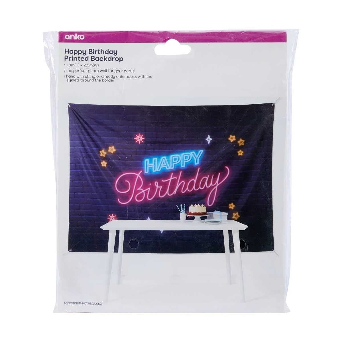 7 Happy Birthday Printed Backdrop, 7 of 7