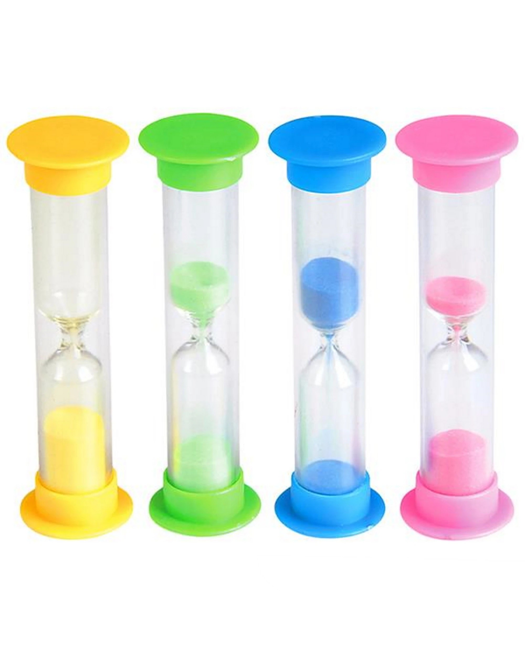 1 RI Novelty Coloured Sand Timers Pack of 12 - Multi, 1 of 1