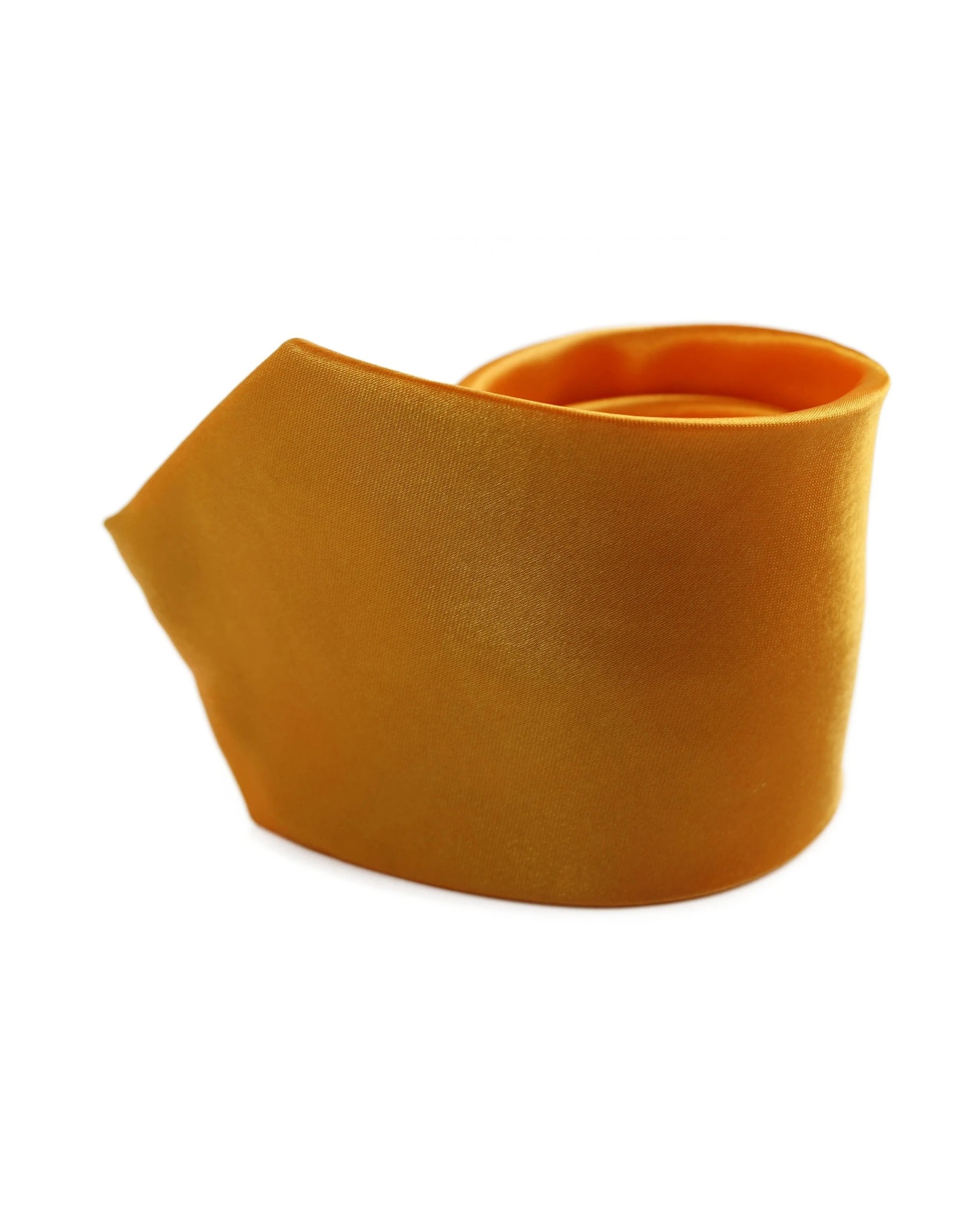 2 Zasel Mens Warm Yellow 8cm Plain Neck Tie - Yellow, 2 of 3