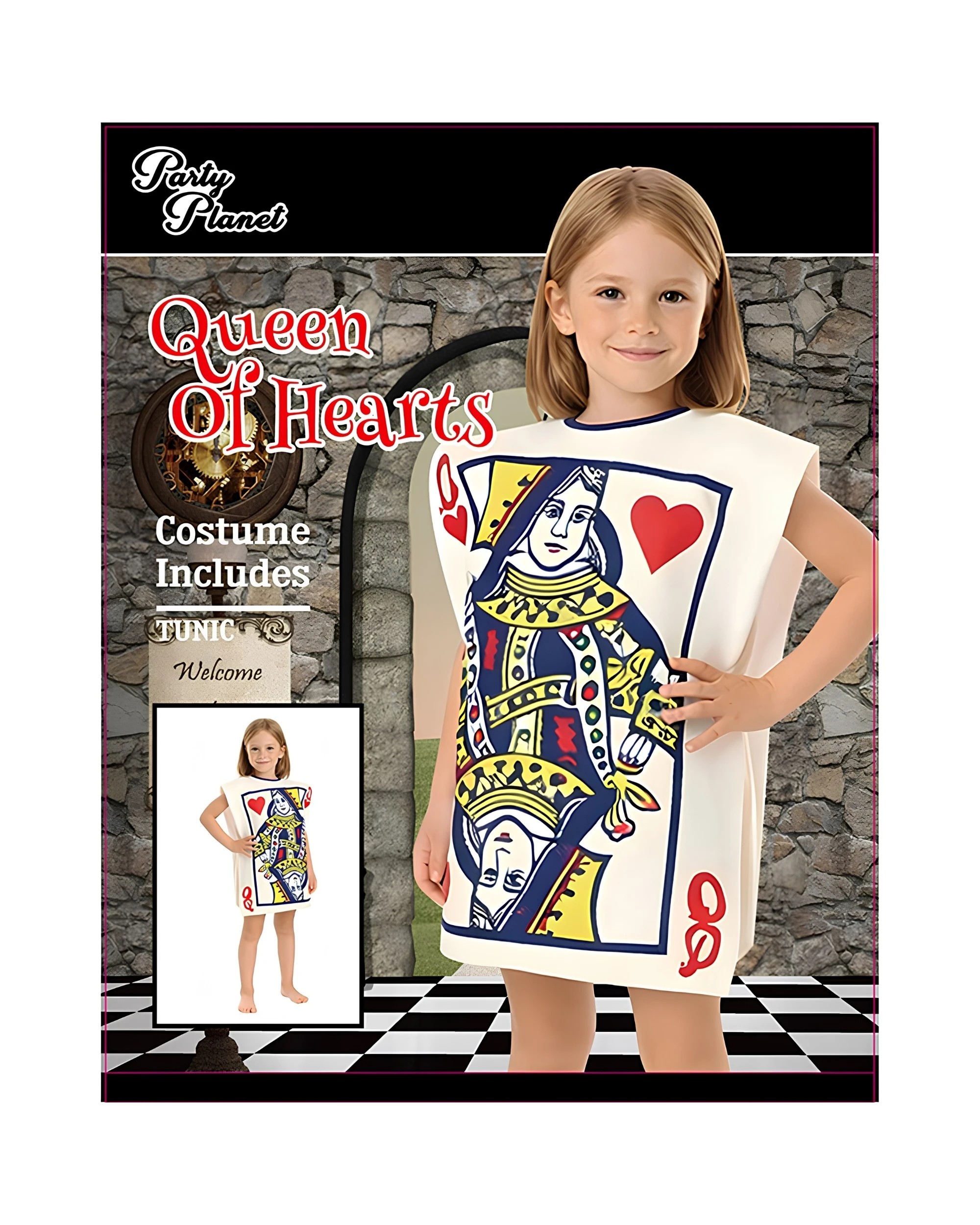 2 Oceana Kids Queen of Hearts Playing Card Costume - One Size - Multi, 2 of 2
