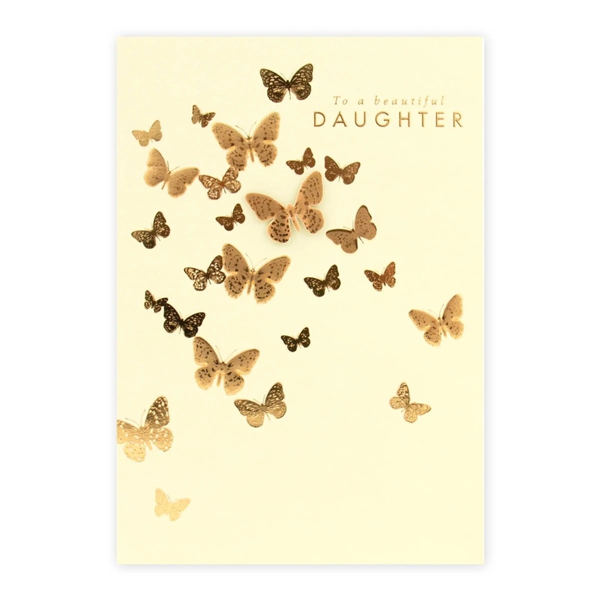 3 Connections from Hallmark Celebration Card for Daughter - Gold Butterflies, 3 of 3