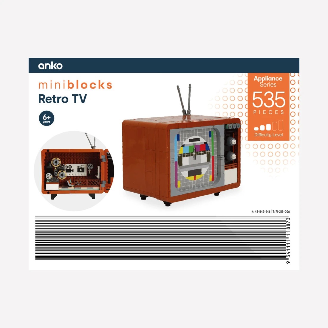 9 535 Pieces Mini Blocks Appliance Series: Retro TV, 9 of 9