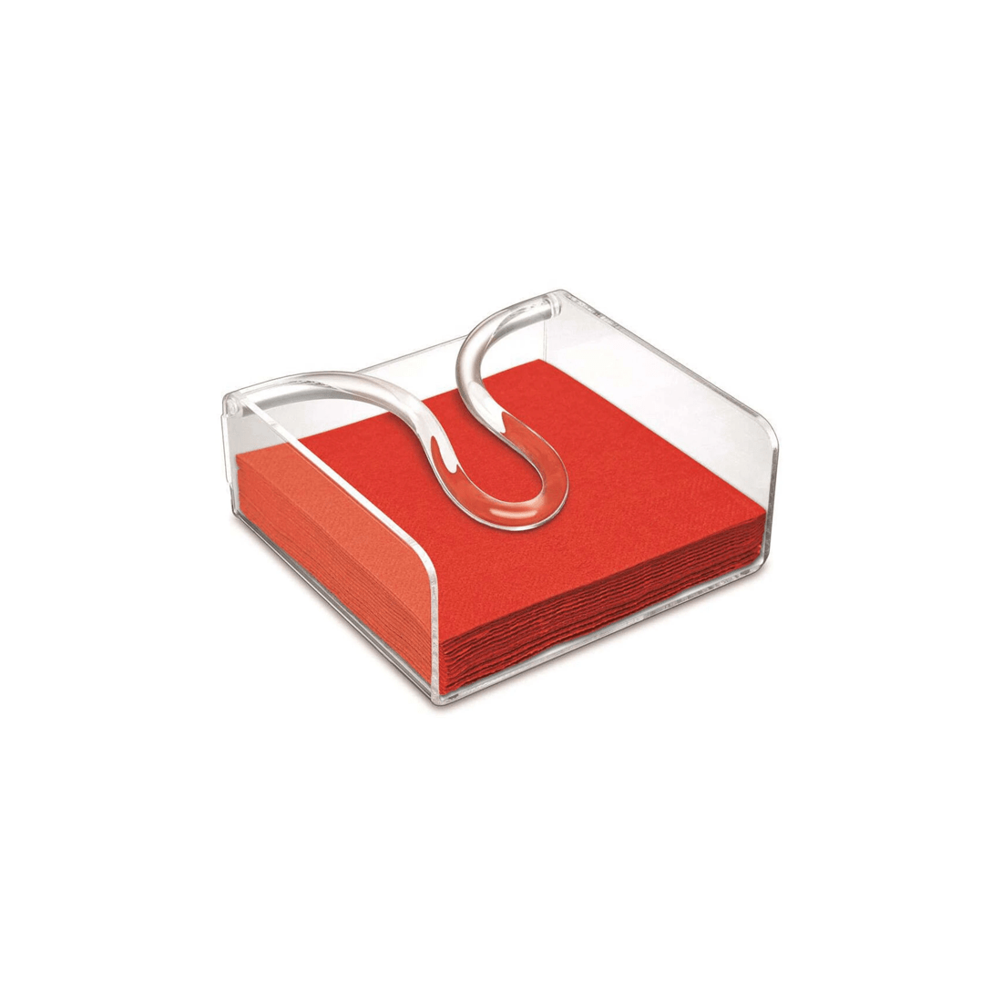 1 Avanti Acrylic Table Napkin Holder Weighted Arm Square Easy Release Indoor Use
 - Plain, 1 of 3