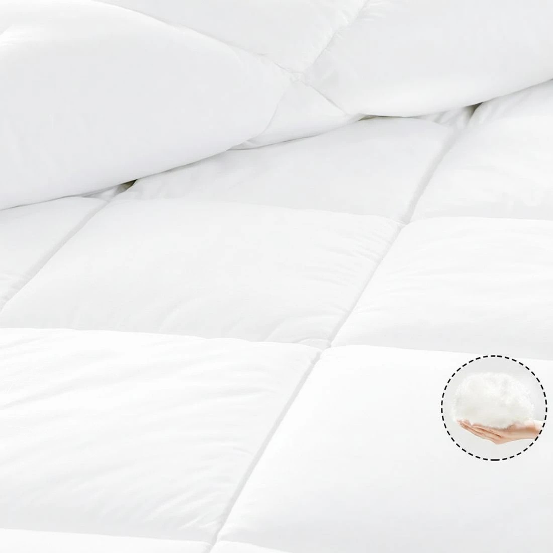 7 Giselle Bedding 700GSM Duck Down Feather Quilt Duvet Doona Winter Blanket Single - Single Bed - White, 7 of 9