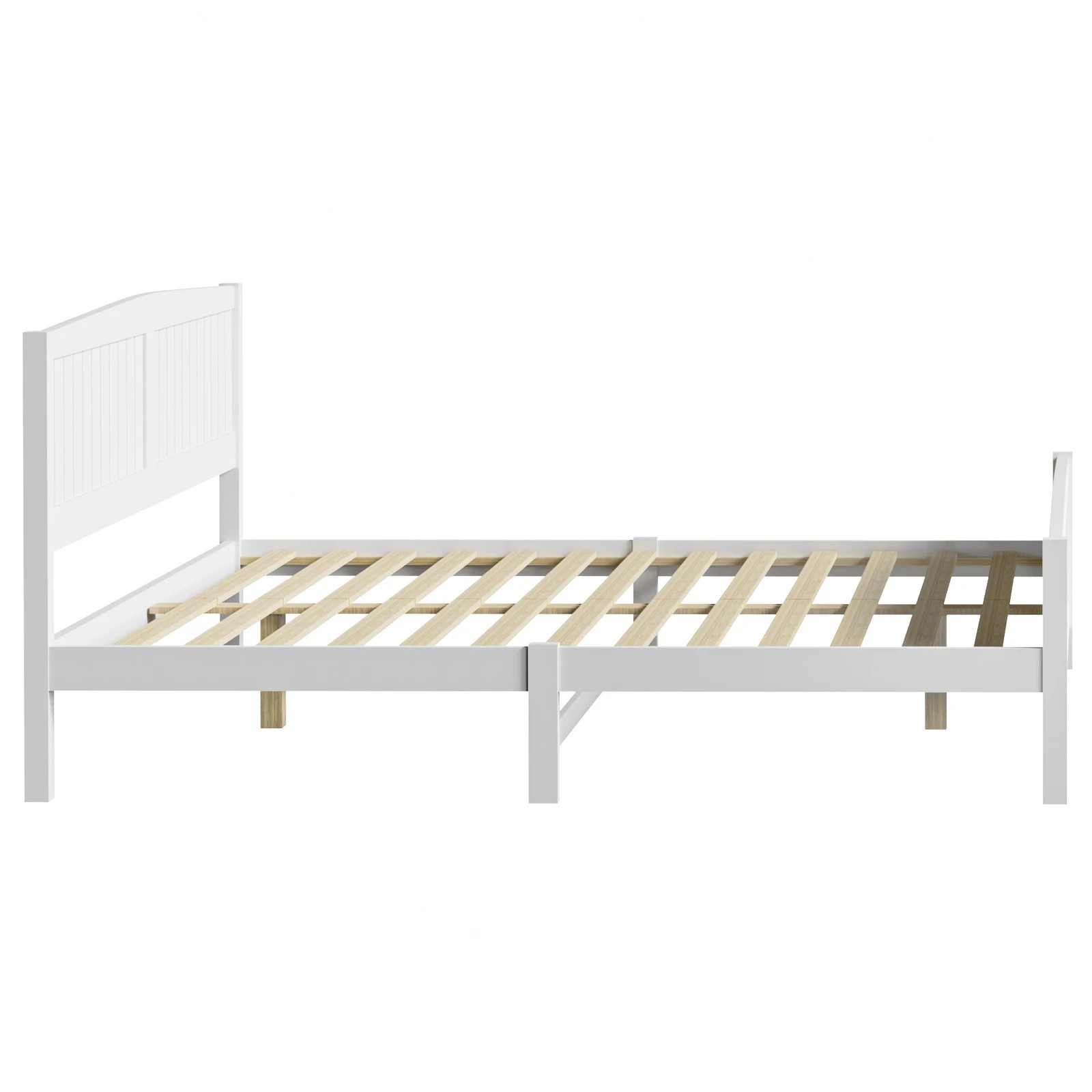 8 Oikiture Bed Frame King Size Wooden Base Timber Platform
 - White, 8 of 10