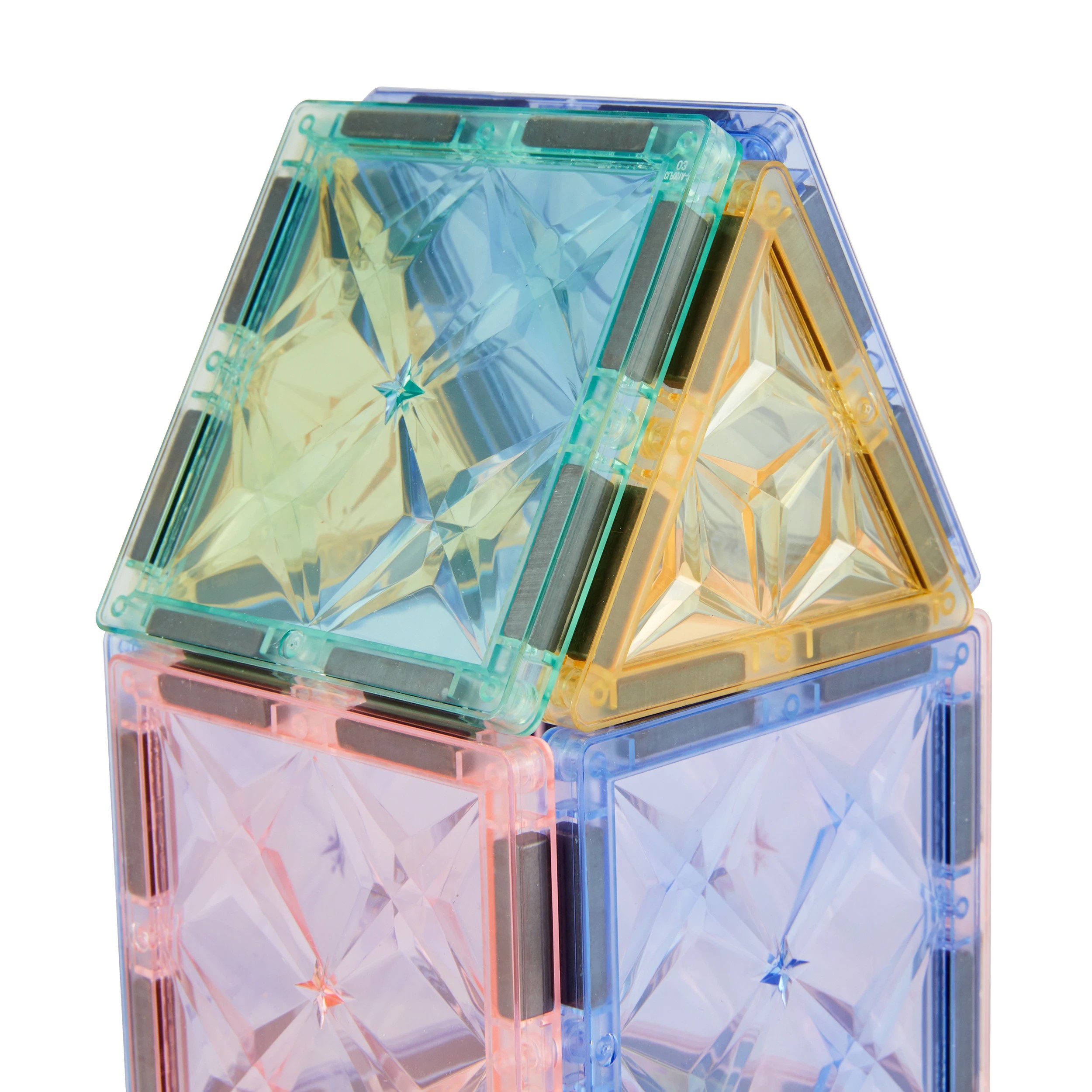 3 32 Piece Pastel Magnetic Tiles Set, 3 of 7