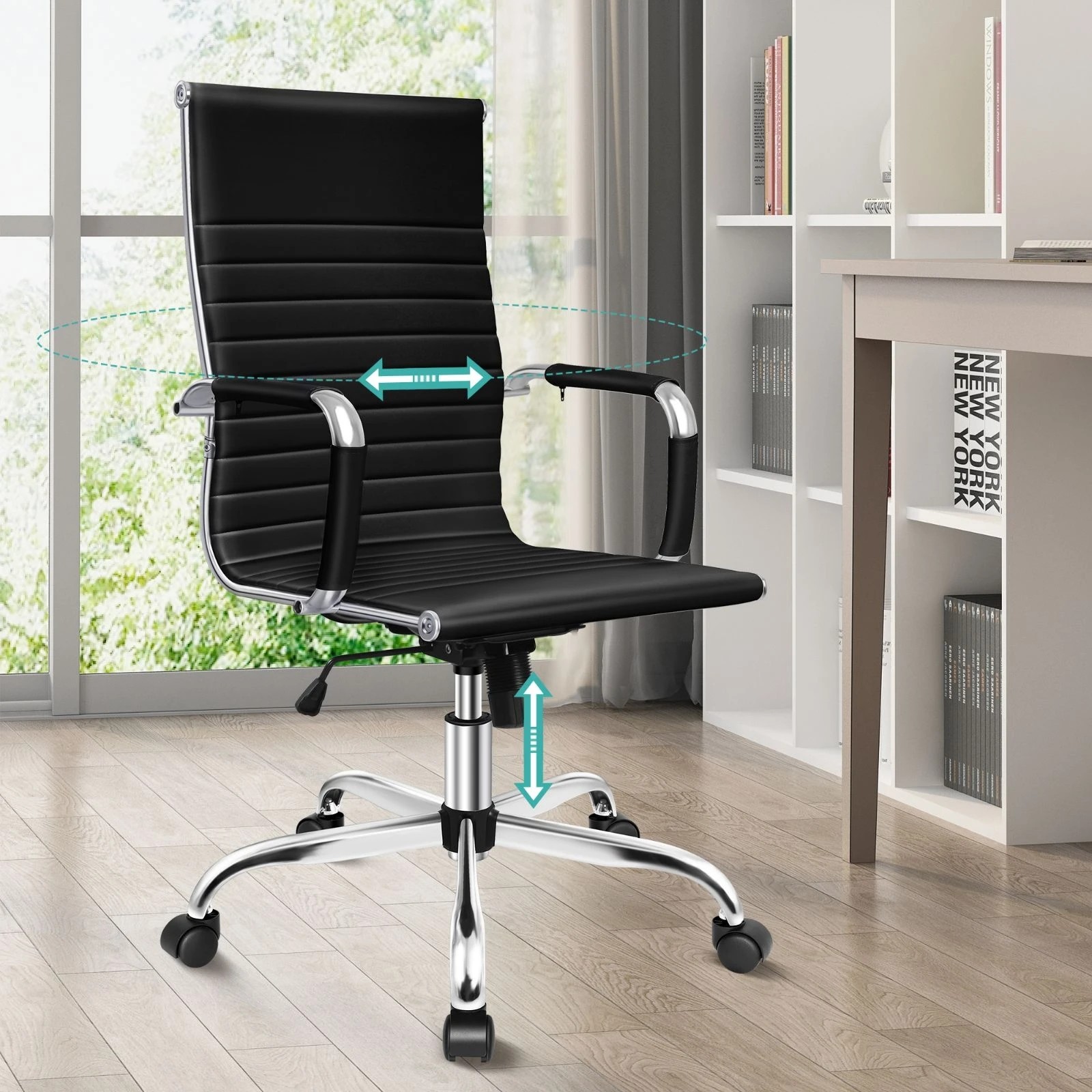 6 Alfordson Office Chair Ergonomic Executive Computer Seat Gaming High Back - Black, 6 of 10