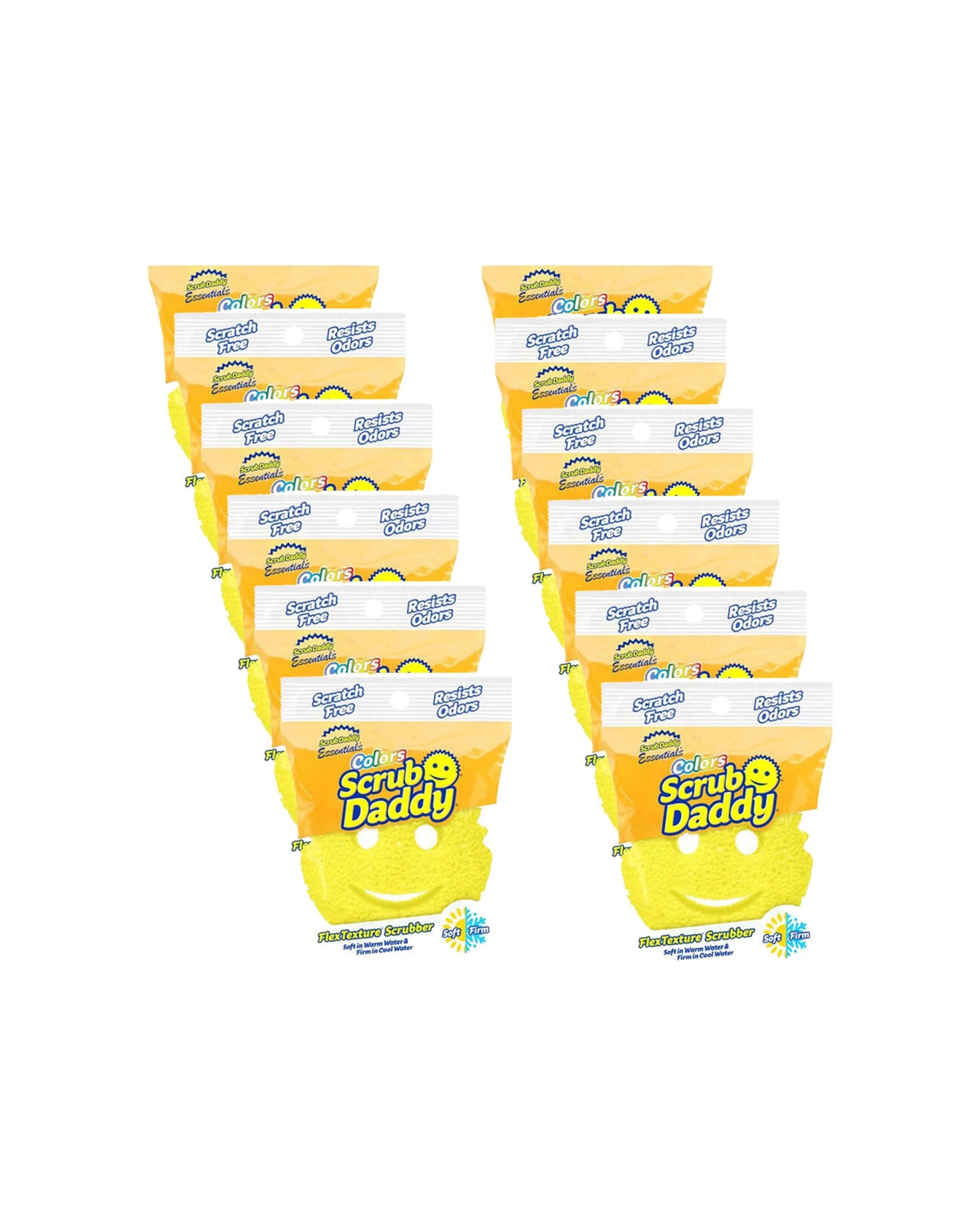 1 Scrub Daddy 12PK Essentials Flex Texture Non-Scratch Scrubber - Yellow, 1 of 2