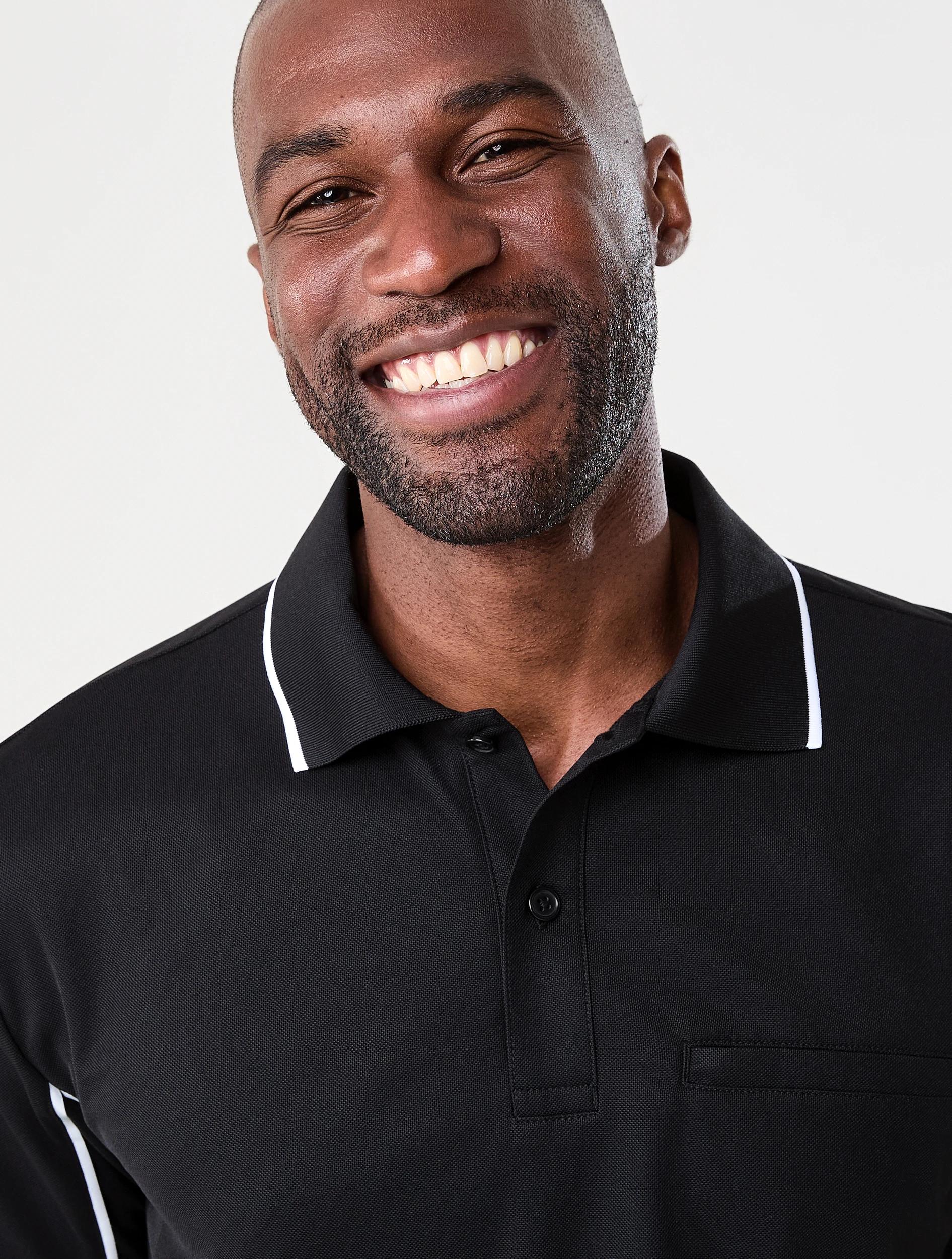 4 Workwear Short Sleeve Polo Shirt BLACK, 4 of 7