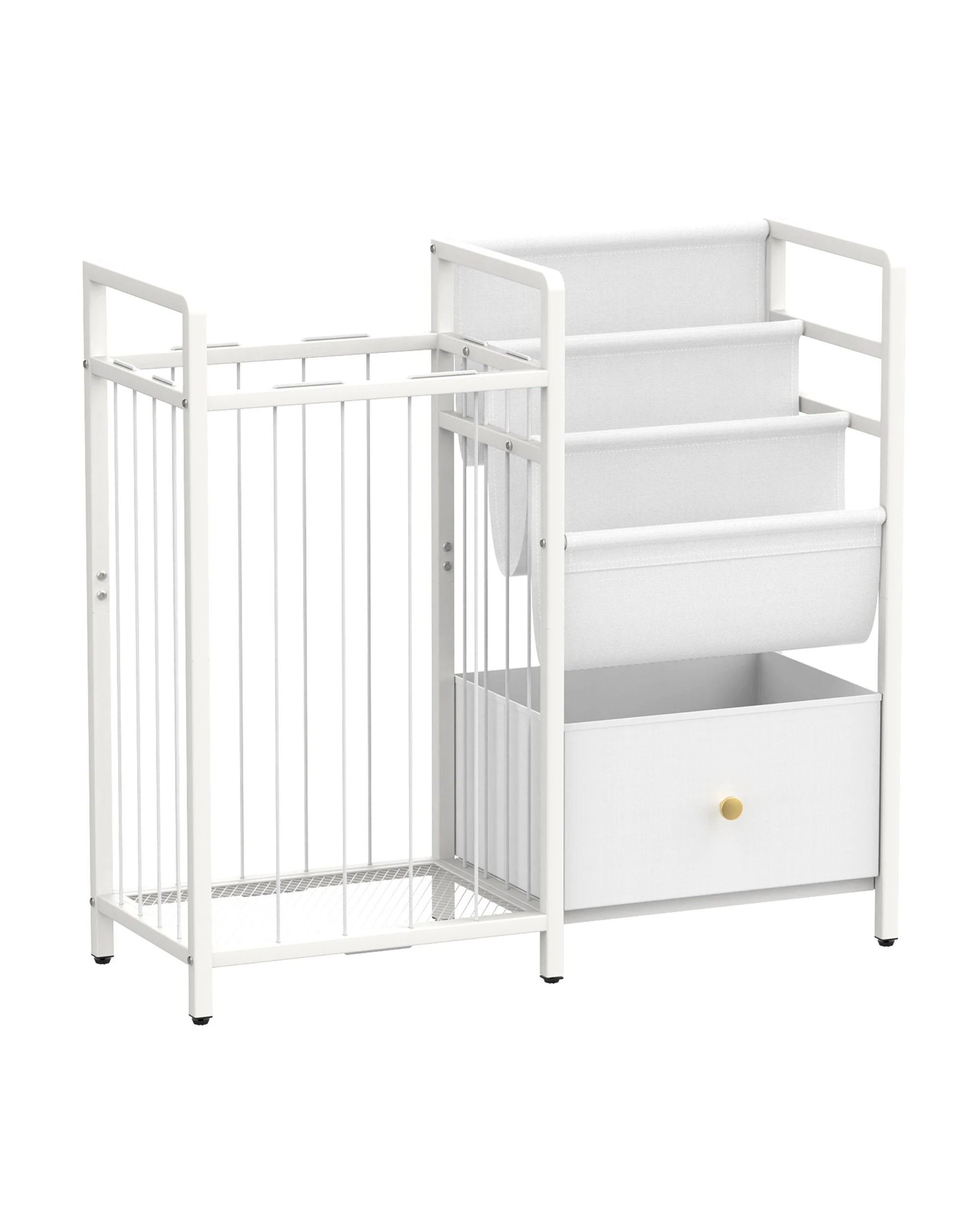 1 Advwin 3-in-1 Kids Bookshelf Toy Storage 3-Tier Toddler Bookcase w/ Stuffed Animal Storage & Drawer, 1 of 9