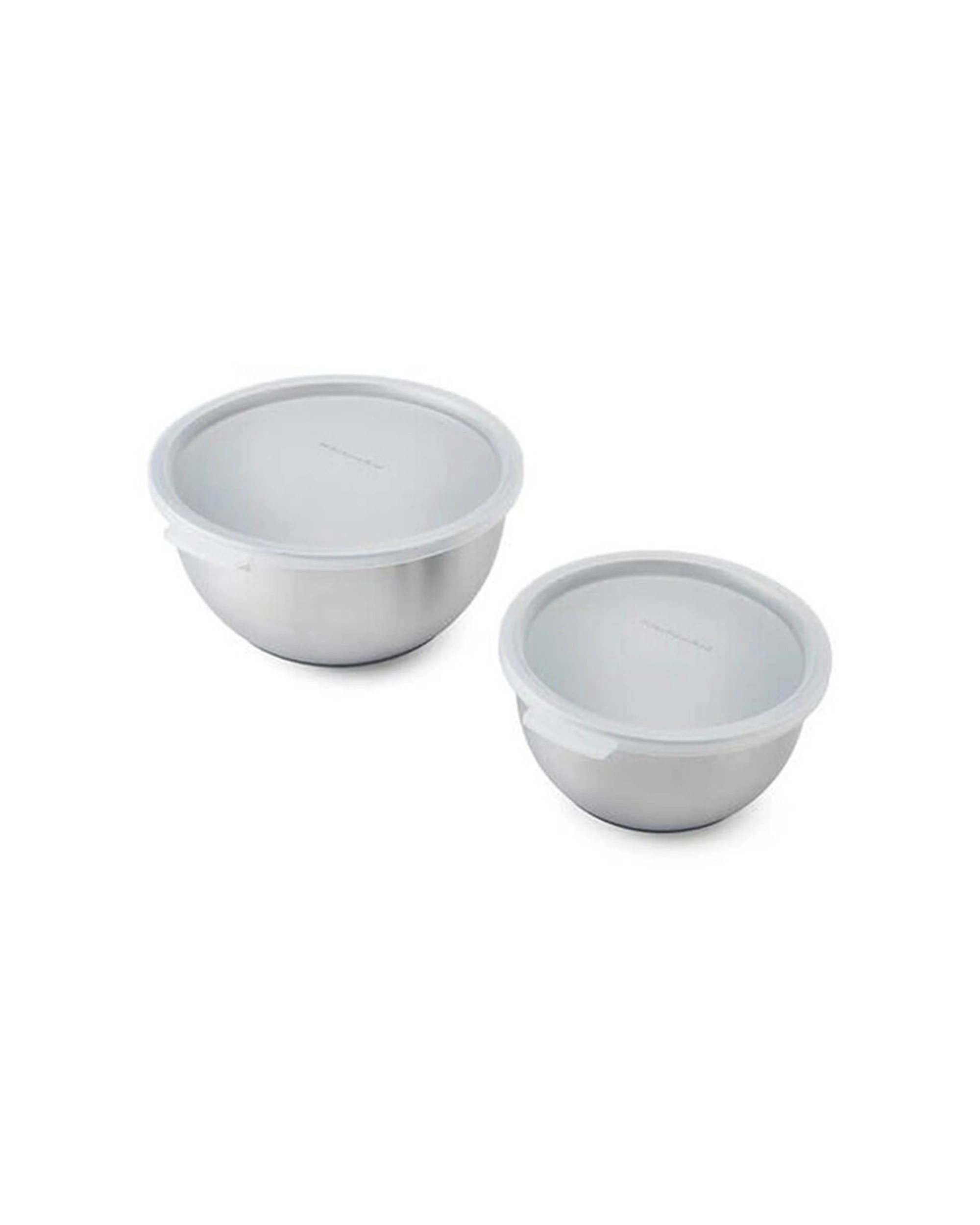 1 KitchenAid 2pc Stainless Steel Food Mixing Bowls With Lids - Silver, 1 of 5